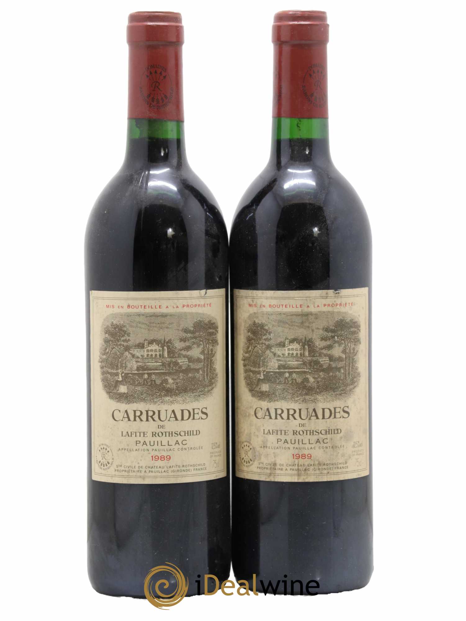 Carruades de Lafite Rothschild Second Vin 1989 - Lot de 2 bouteilles - 0