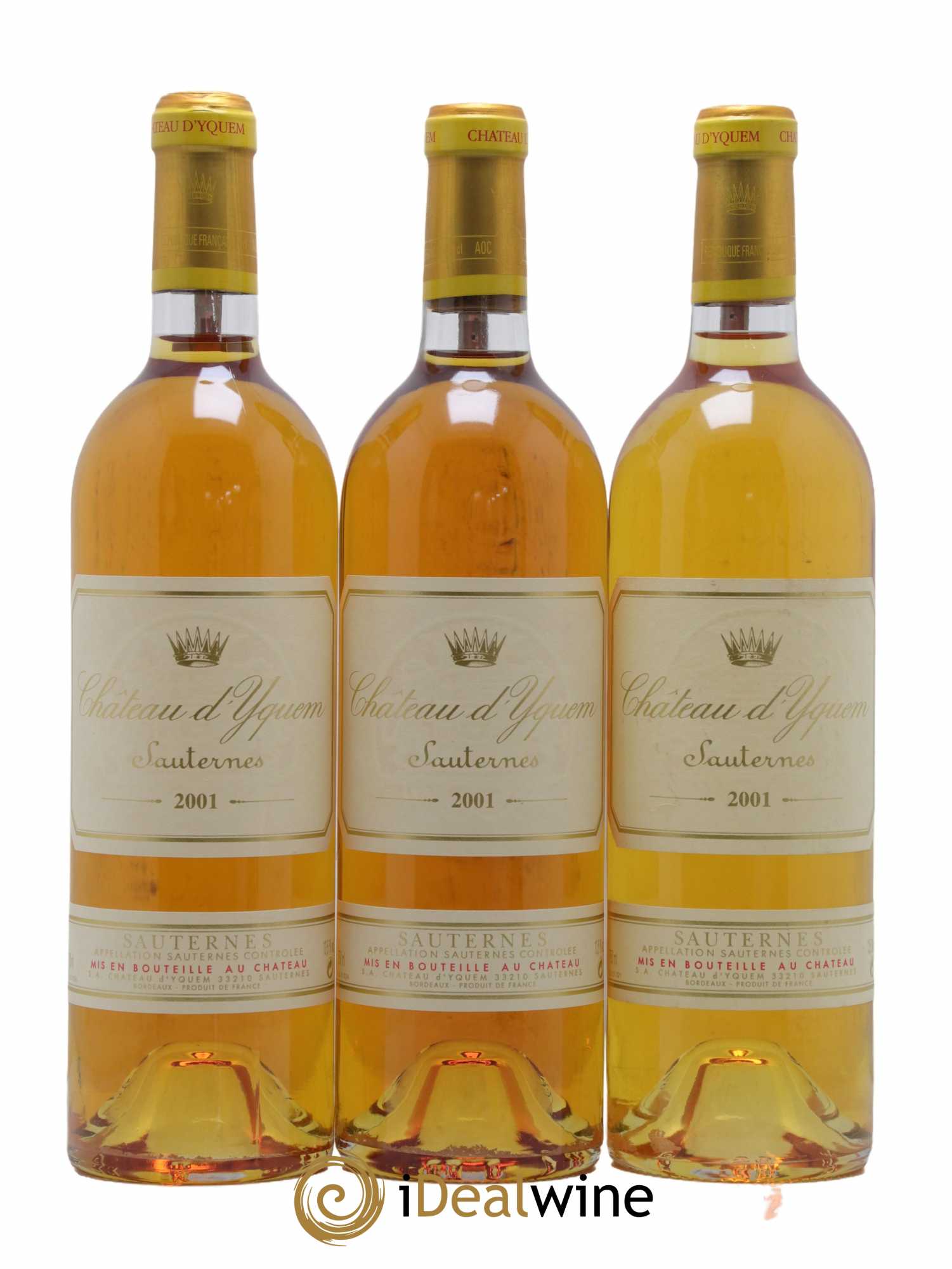 Château d' Yquem 1er Cru Classé Supérieur 2001 - Lotto di 3 bottiglie - 0