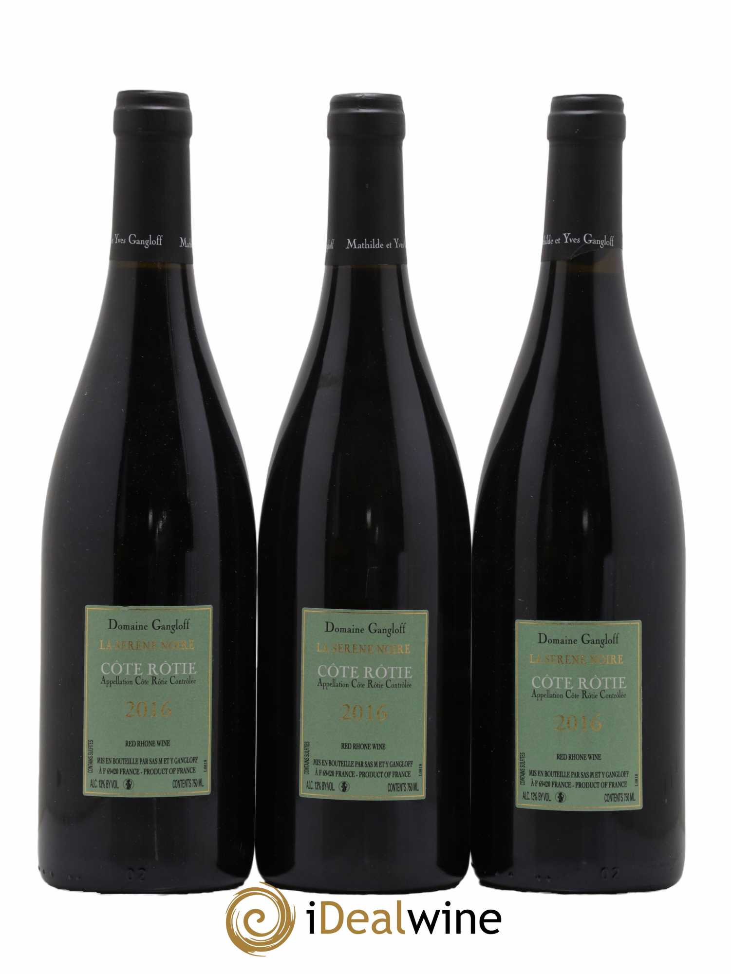Côte-Rôtie La Sereine Noire Gangloff (Domaine) 2016 - Lotto di 3 bottiglie - 1