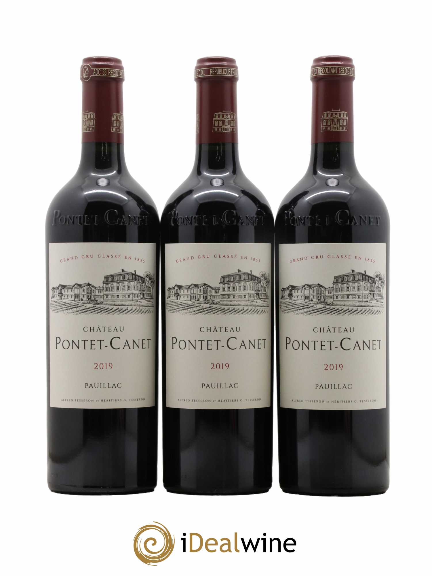 Château Pontet Canet 5ème Grand Cru Classé 2019 - Lot de 6 bouteilles - 1