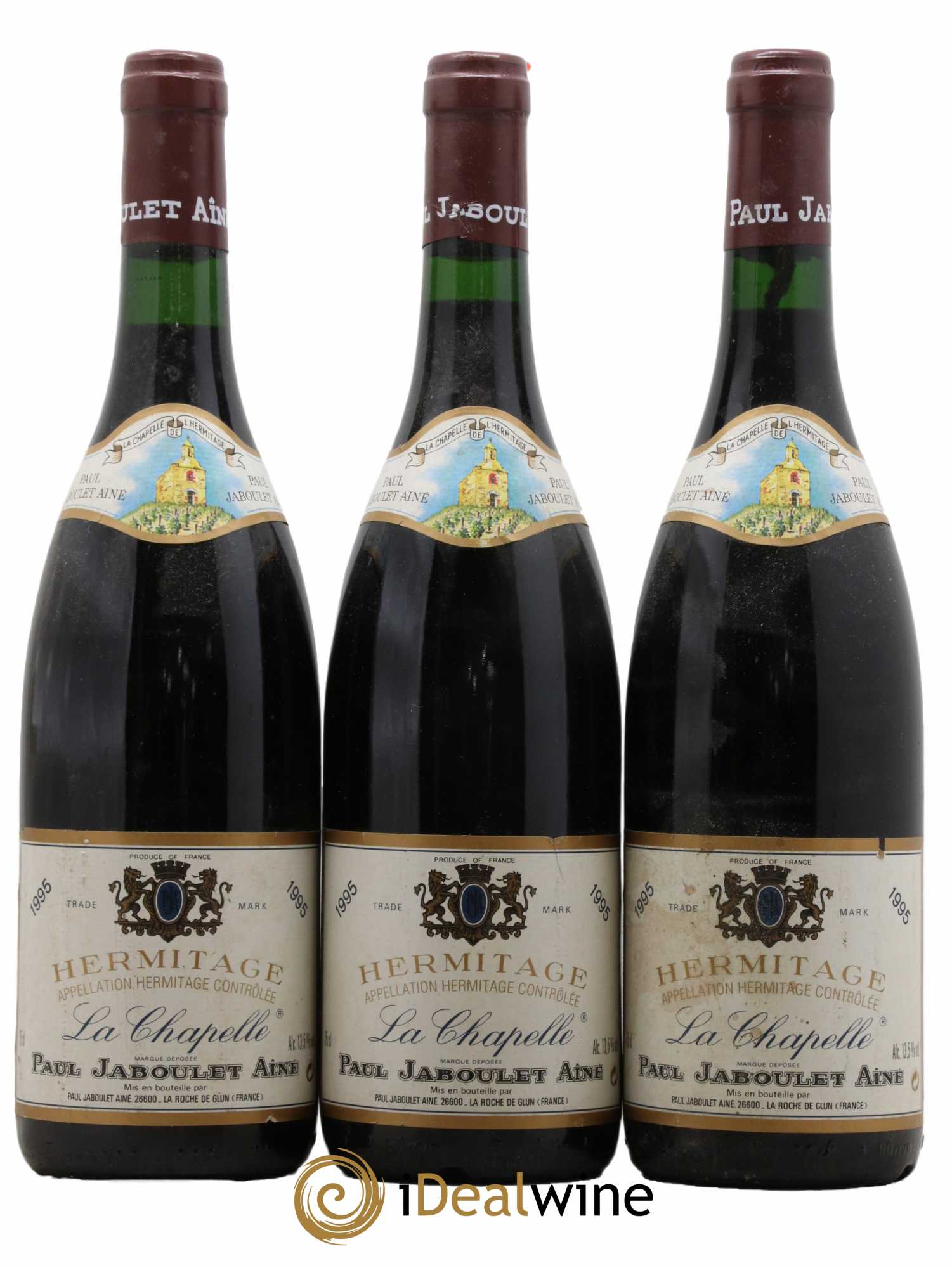 Hermitage La Chapelle Paul Jaboulet Ainé 1995 - Lot de 3 bouteilles - 0