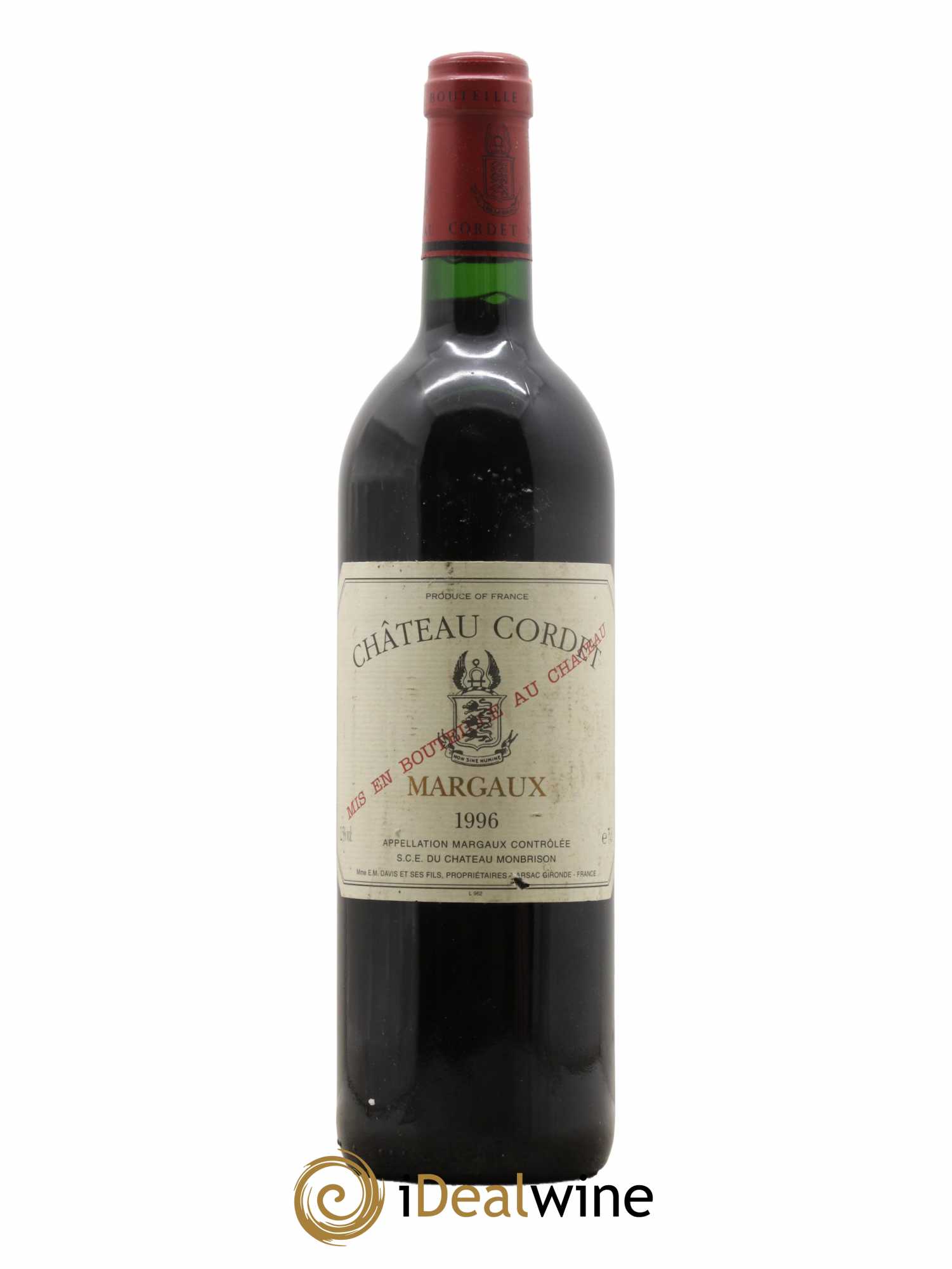 Bordeaux Chateau Cordet Margaux 1996 - Lot de 1 bouteille - 0