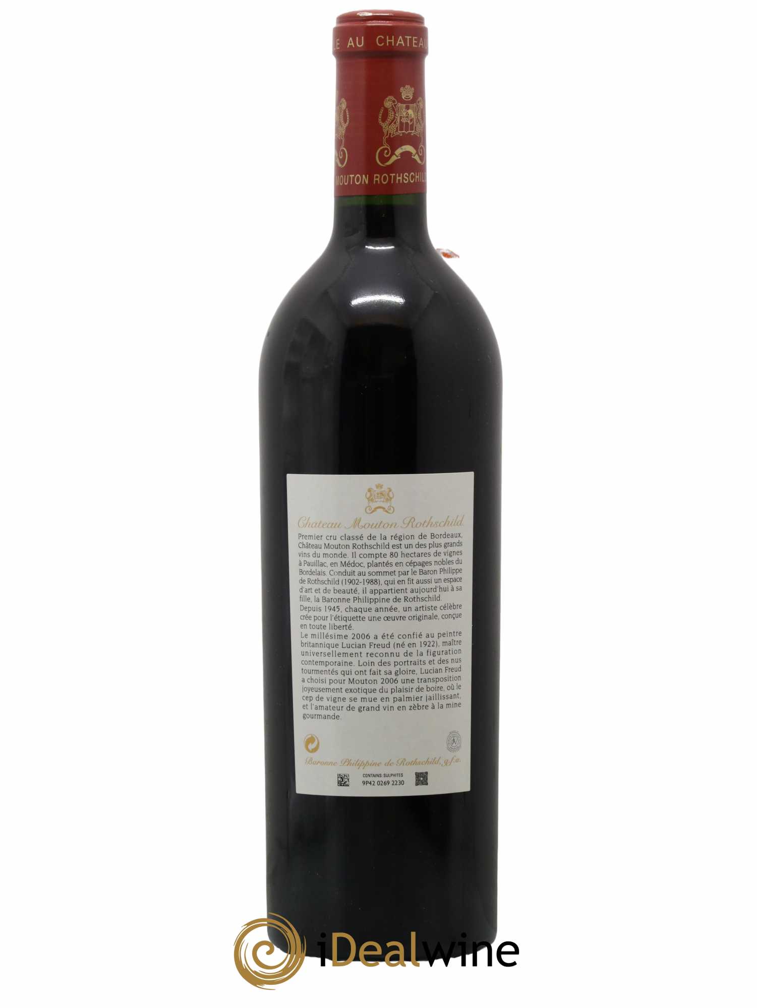 Château Mouton Rothschild 1er Grand Cru Classé 2006 - Lot de 1 bouteille - 1