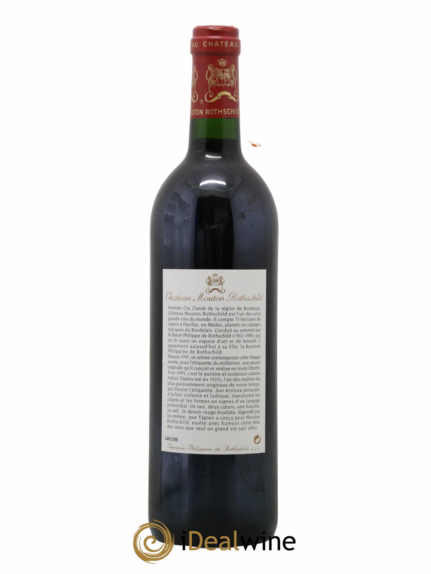 Château Mouton Rothschild 1er Grand Cru Classé 1995 - Lot de 1 bouteille - 1