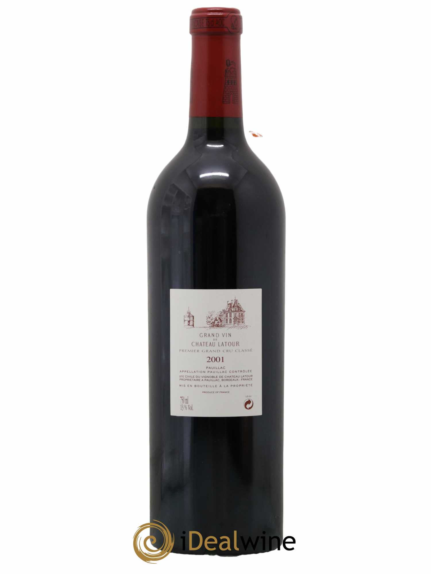 Château Latour 1er Grand Cru Classé 2001 - Lot de 1 bouteille - 1