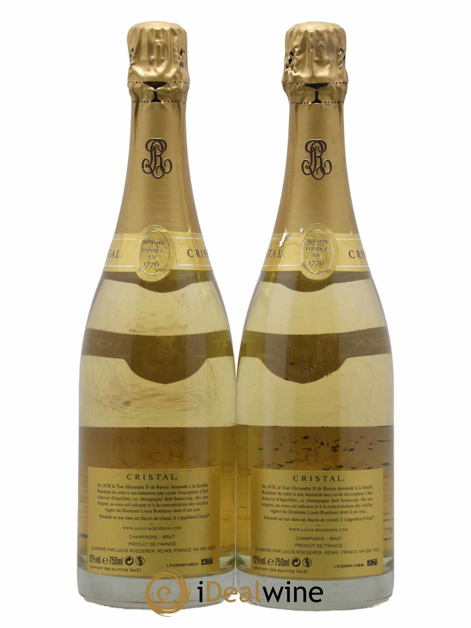 Cristal Louis Roederer 2008 - Lot de 2 bouteilles - 1
