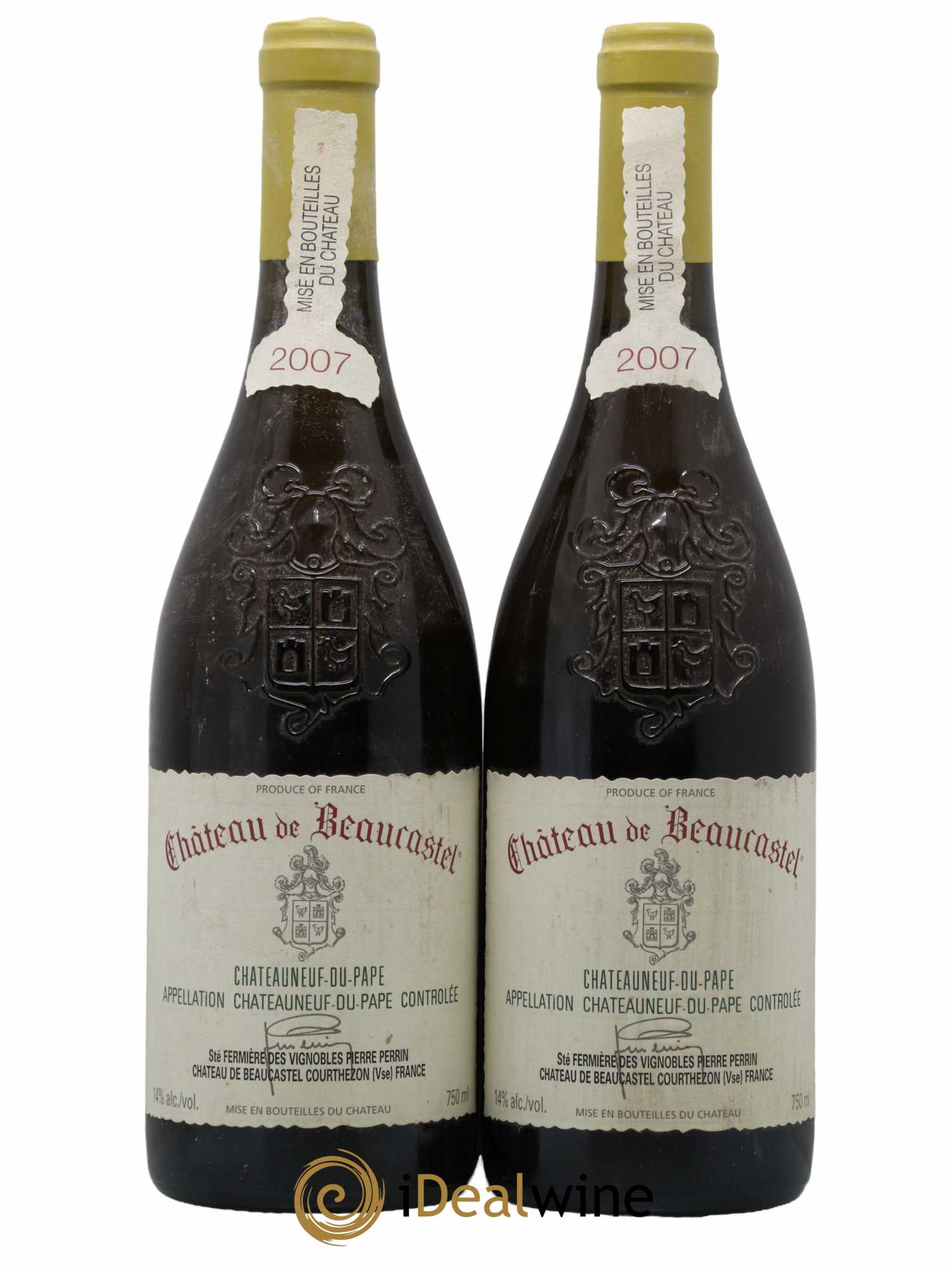Châteauneuf-du-Pape Château de Beaucastel Famille Perrin 2007 - Lot de 2 bouteilles - 0