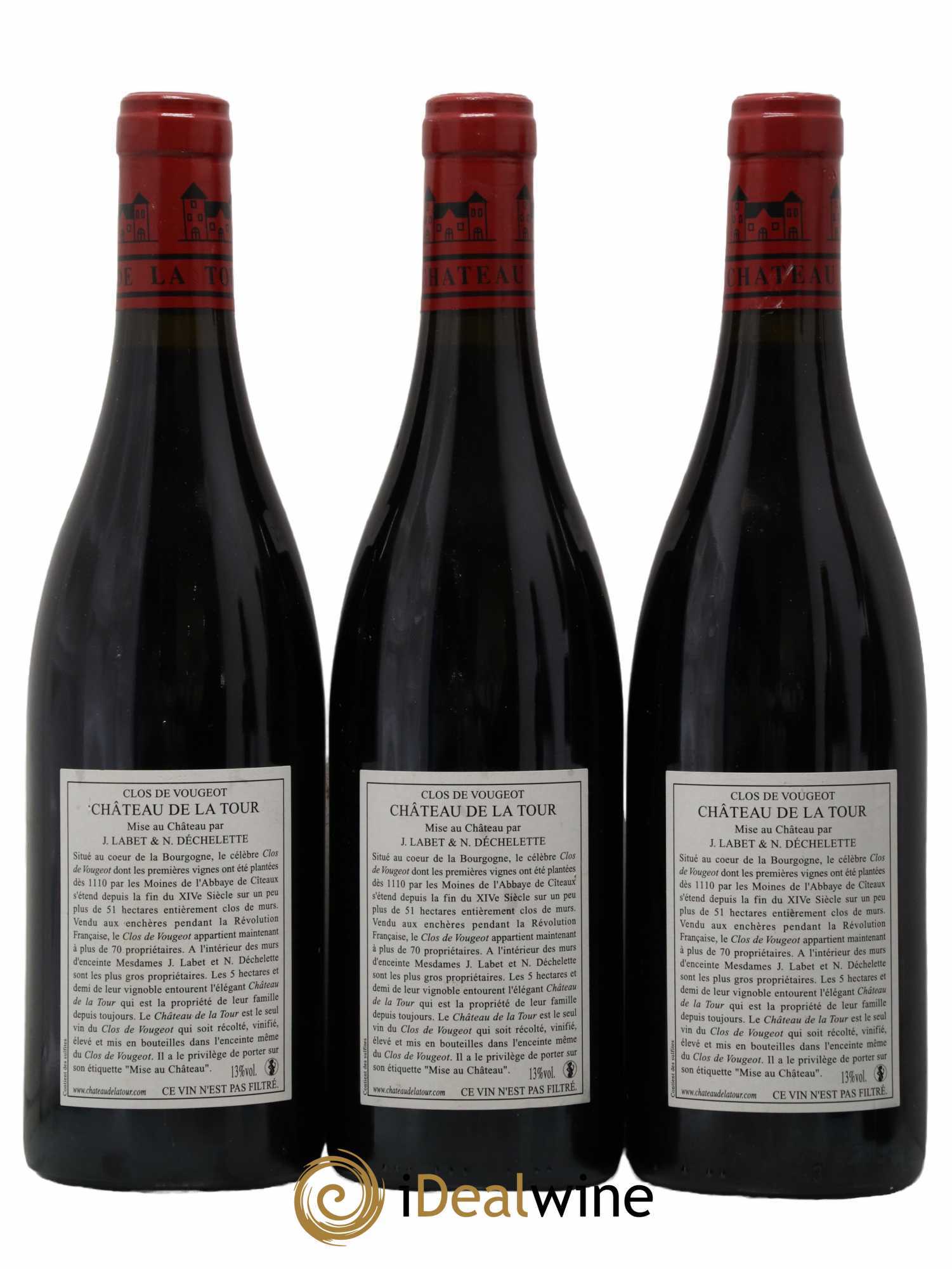 Clos de Vougeot Grand Cru Vieilles Vignes Château de La Tour 2009 - Lot de 3 bouteilles - 1