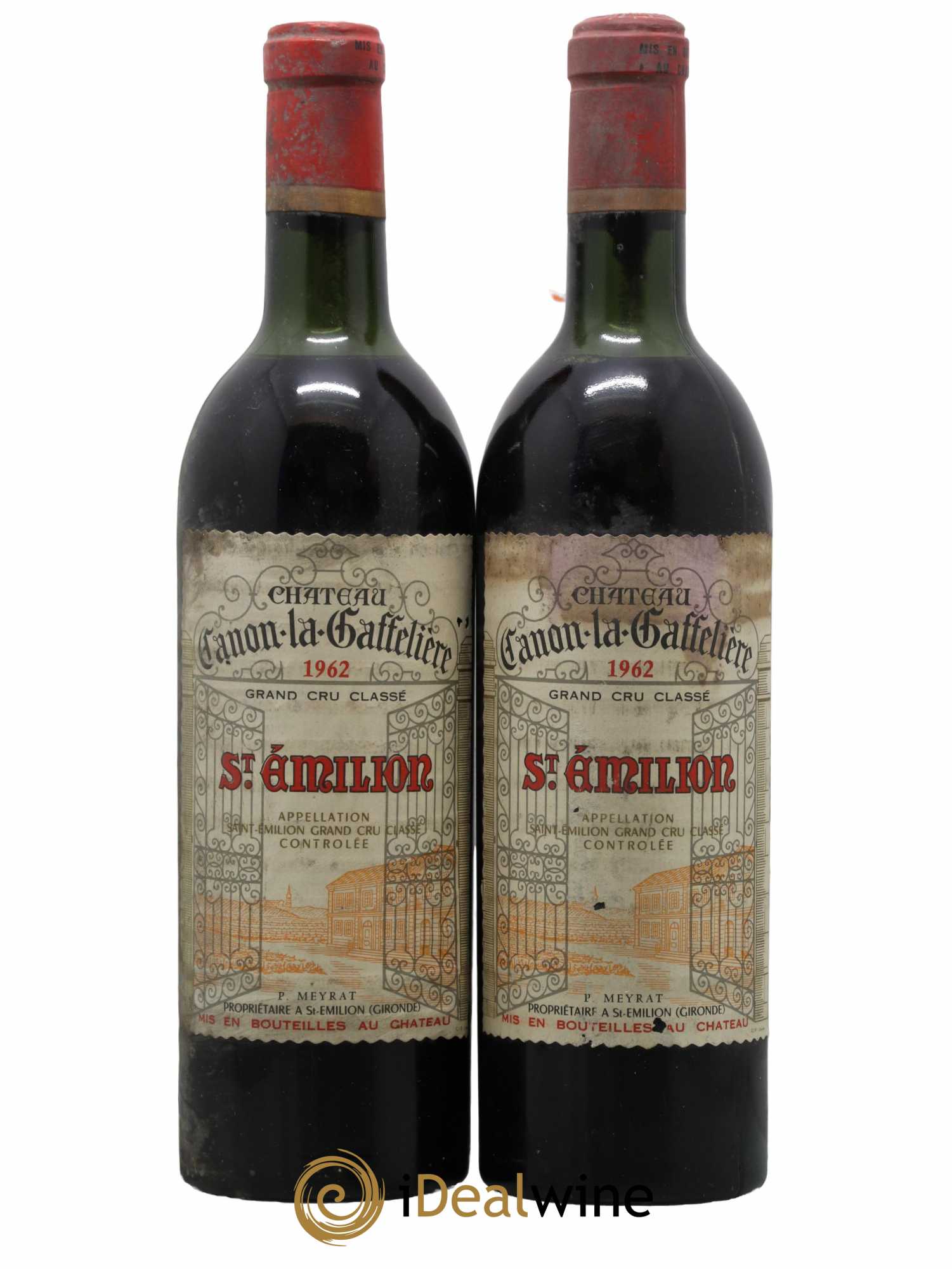 Château Canon la Gaffelière 1er Grand Cru Classé B 1962 - Lot de 2 bouteilles - 0