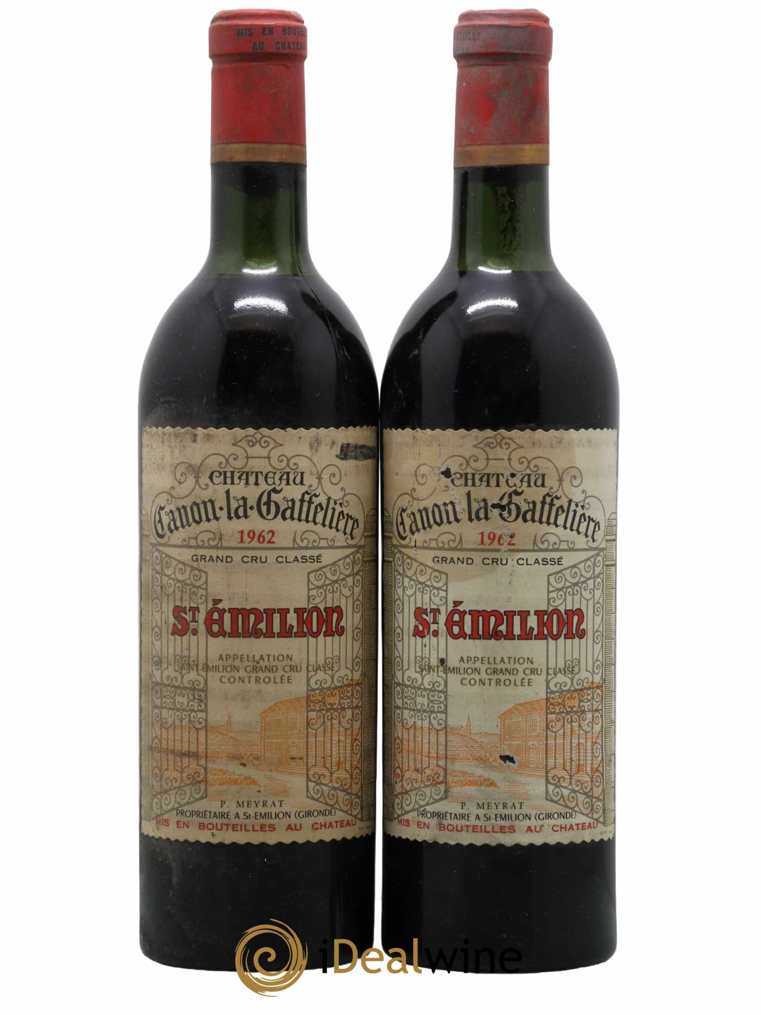 Château Canon la Gaffelière 1er Grand Cru Classé B 1962 - Lot de 2 bouteilles - 0