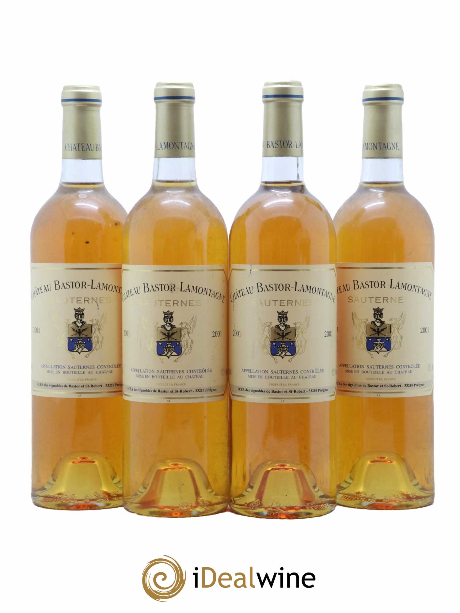 Château Bastor Lamontagne 2001 - Lotto di 4 bottiglie - 0