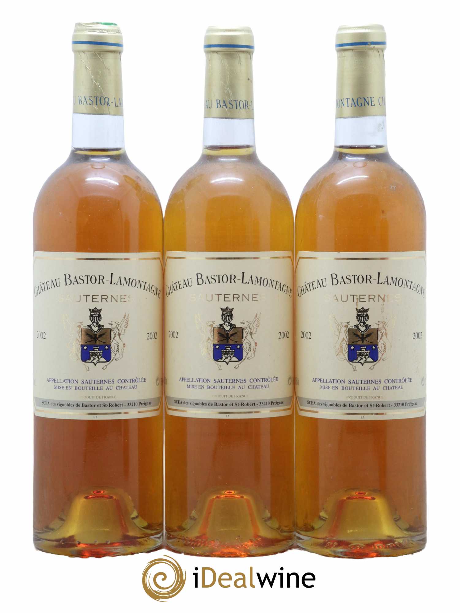Château Bastor Lamontagne 2002 - Lotto di 3 bottiglie - 0