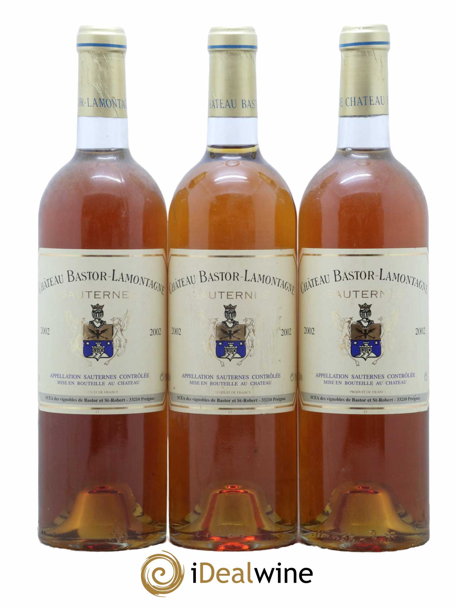 Château Bastor Lamontagne 2002 - Lotto di 3 bottiglie - 0