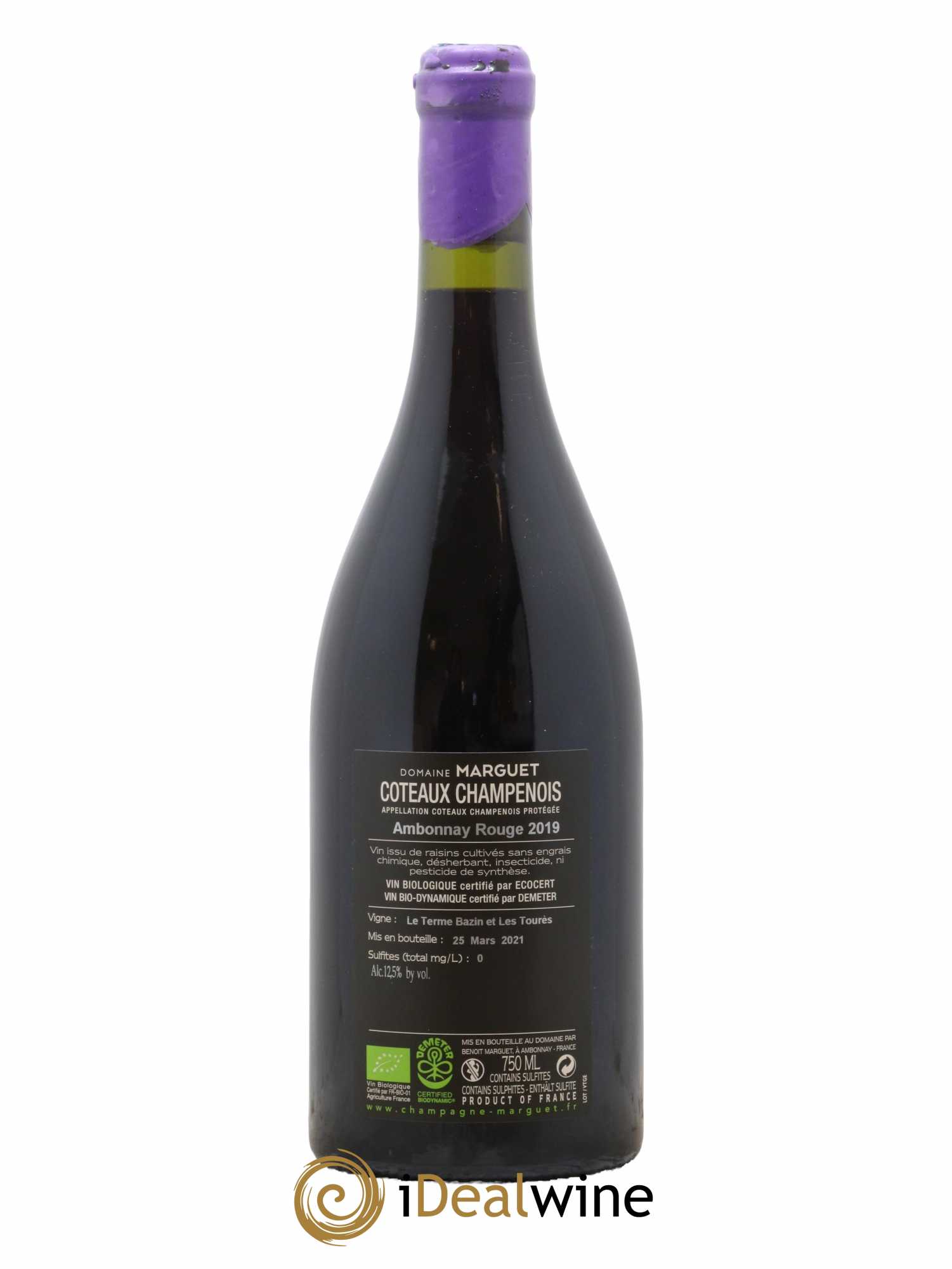 Coteaux Champenois Ambonnay Pinot Noir Marguet 2019 - Lot de 1 bouteille - 1