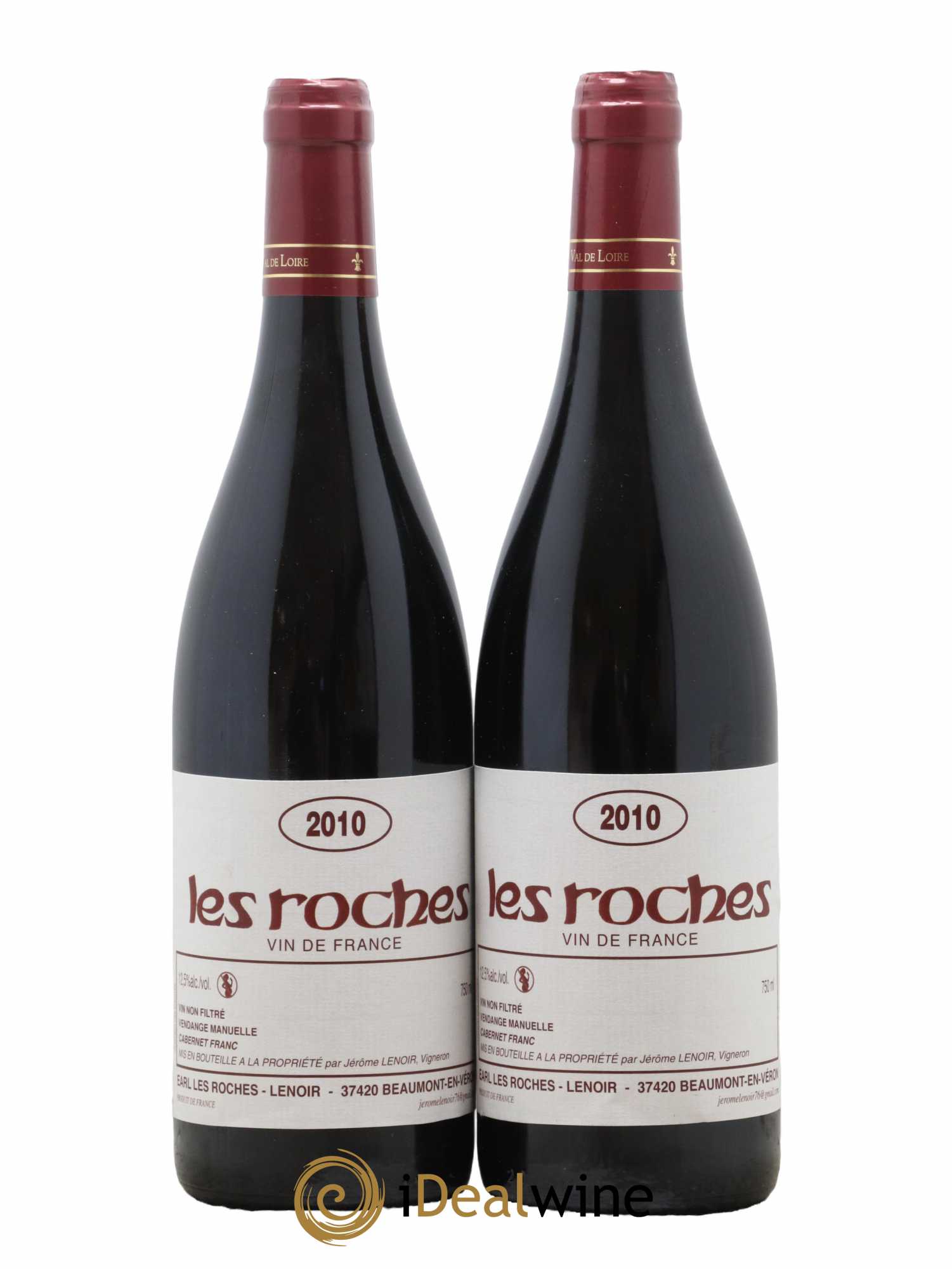 Vin de France Les Roches Lenoir (Domaine) 2010 - Lot de 2 bouteilles - 0