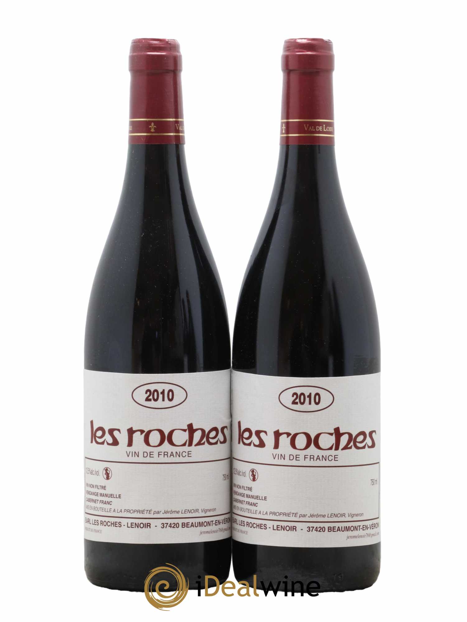 Vin de France Les Roches Lenoir (Domaine) 2010 - Lot de 2 bouteilles - 0