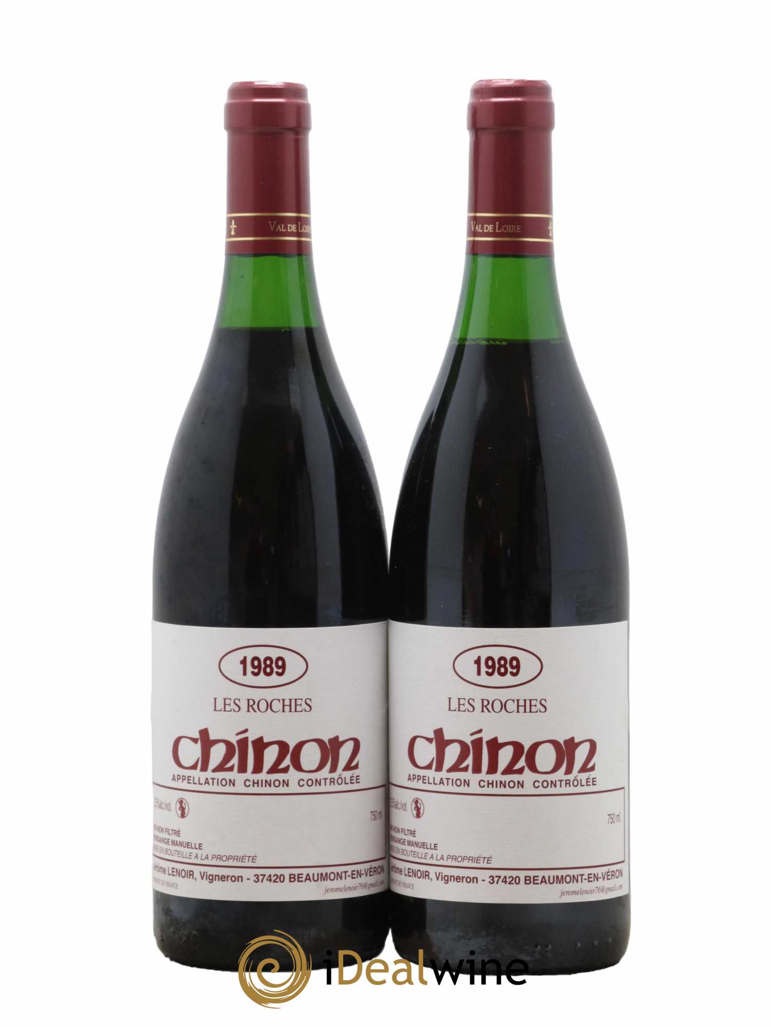 Chinon Les Roches Lenoir (Domaine) 1989 - Lot de 2 bouteilles - 0