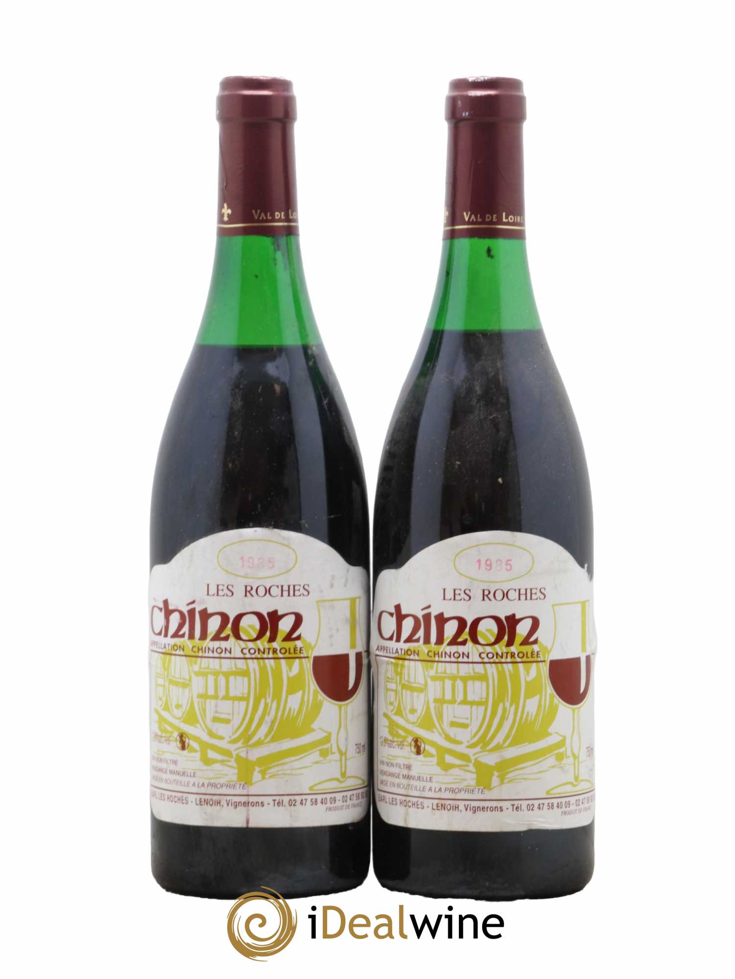 Chinon Les Roches Lenoir (Domaine) 1985 - Lot de 2 bouteilles - 0