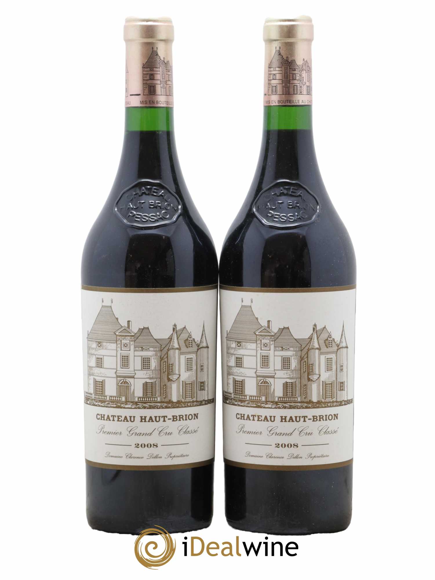 Château Haut Brion 1er Grand Cru Classé 2008 - Lot de 2 bouteilles - 0