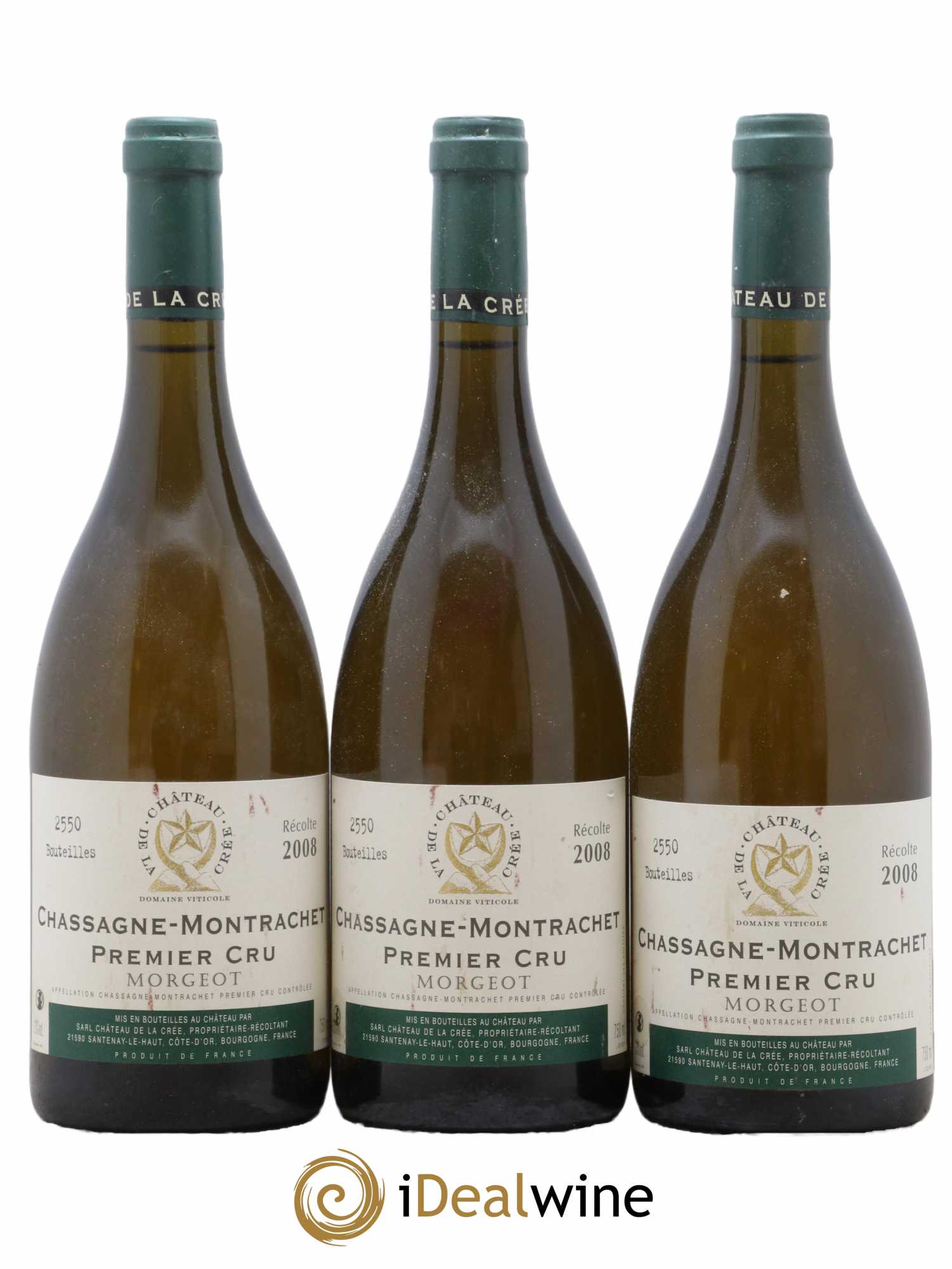 Chassagne-Montrachet 1er Cru Morgeot Château de la Crée 2008 - Lot de 3 bouteilles - 0
