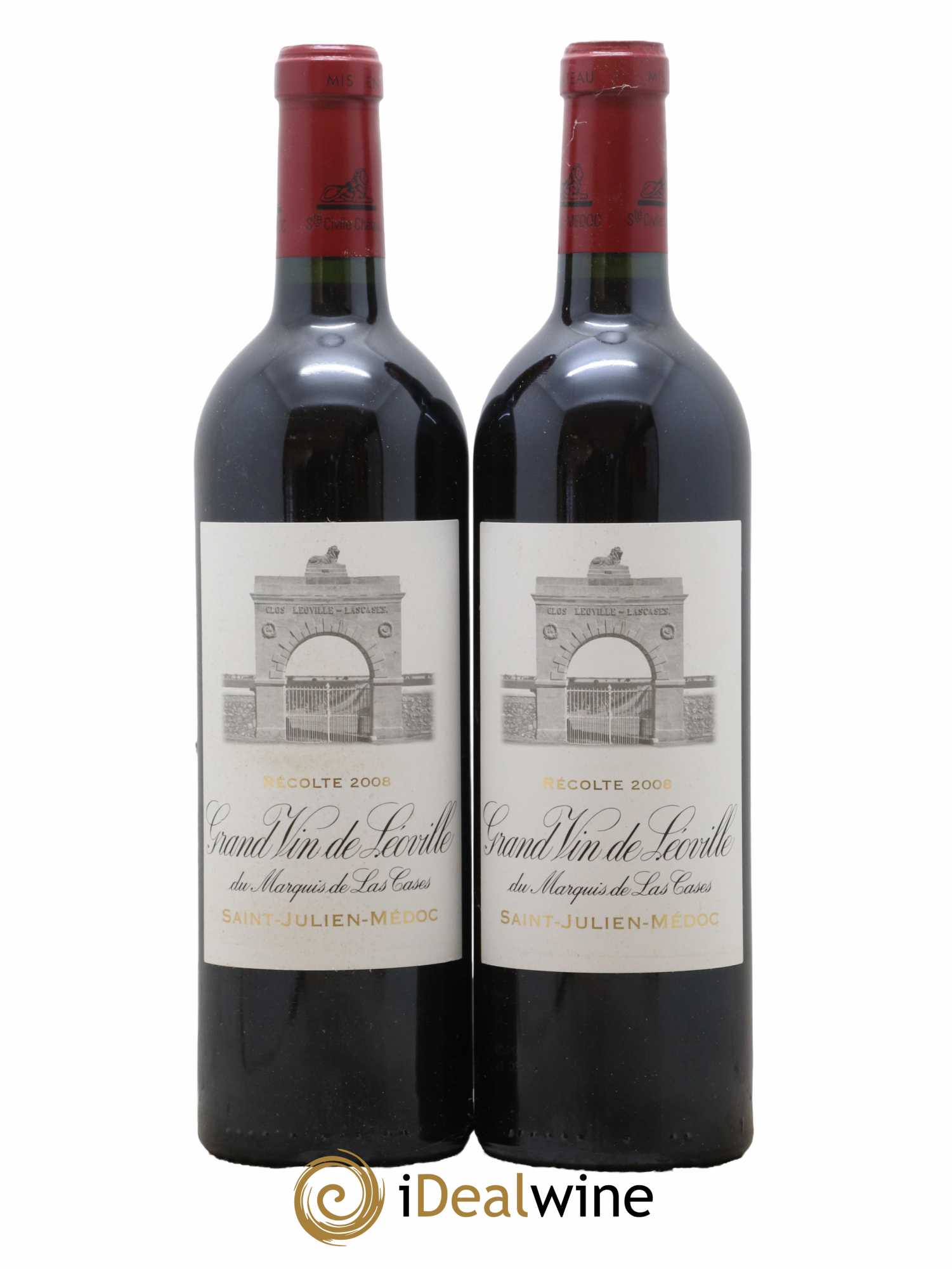 Château Léoville Las Cases 2ème Grand Cru Classé 2008 - Lot de 2 bouteilles - 0