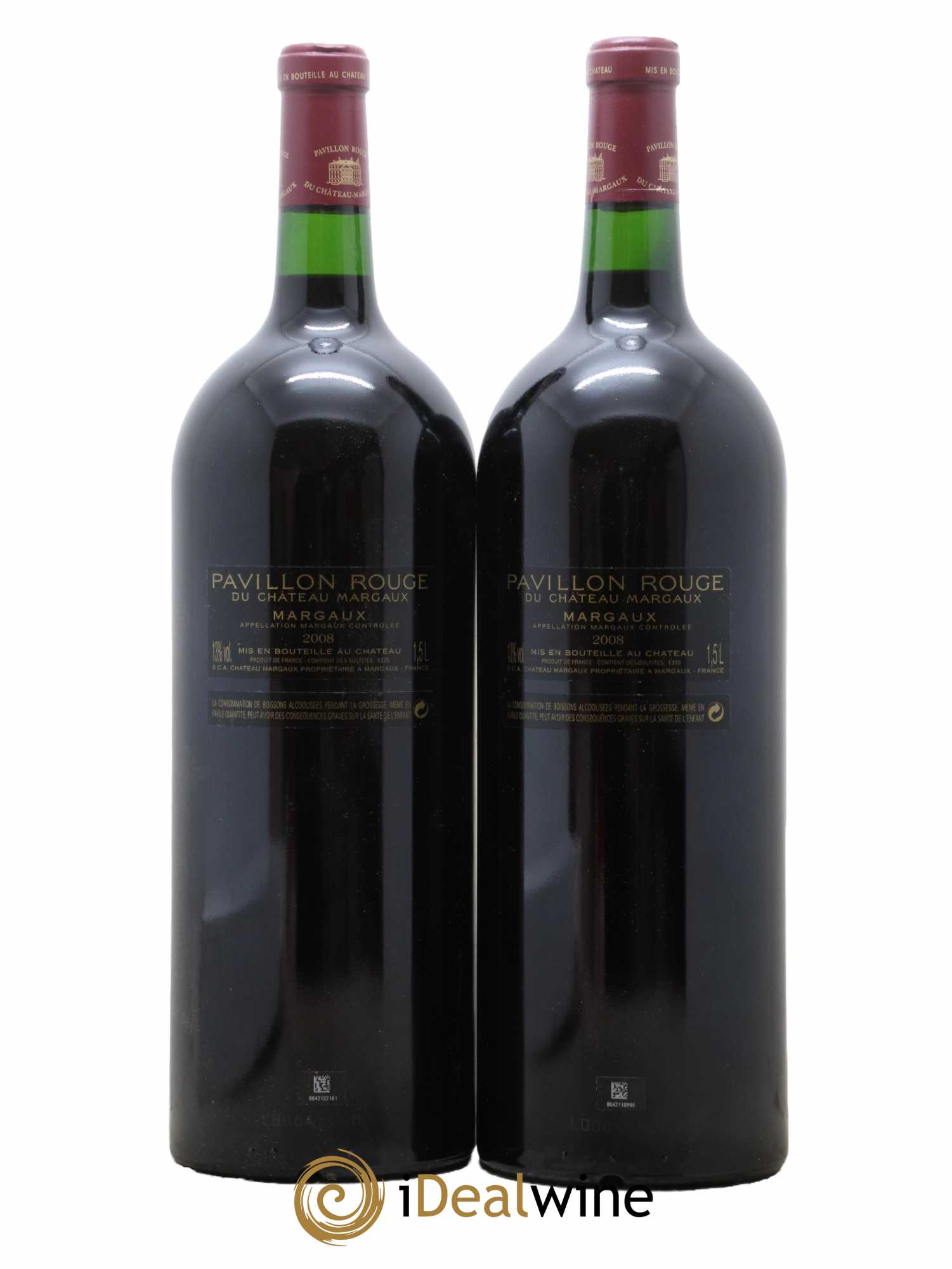 Pavillon Rouge du Château Margaux Second Vin 2008 - Lot de 2 magnums - 1
