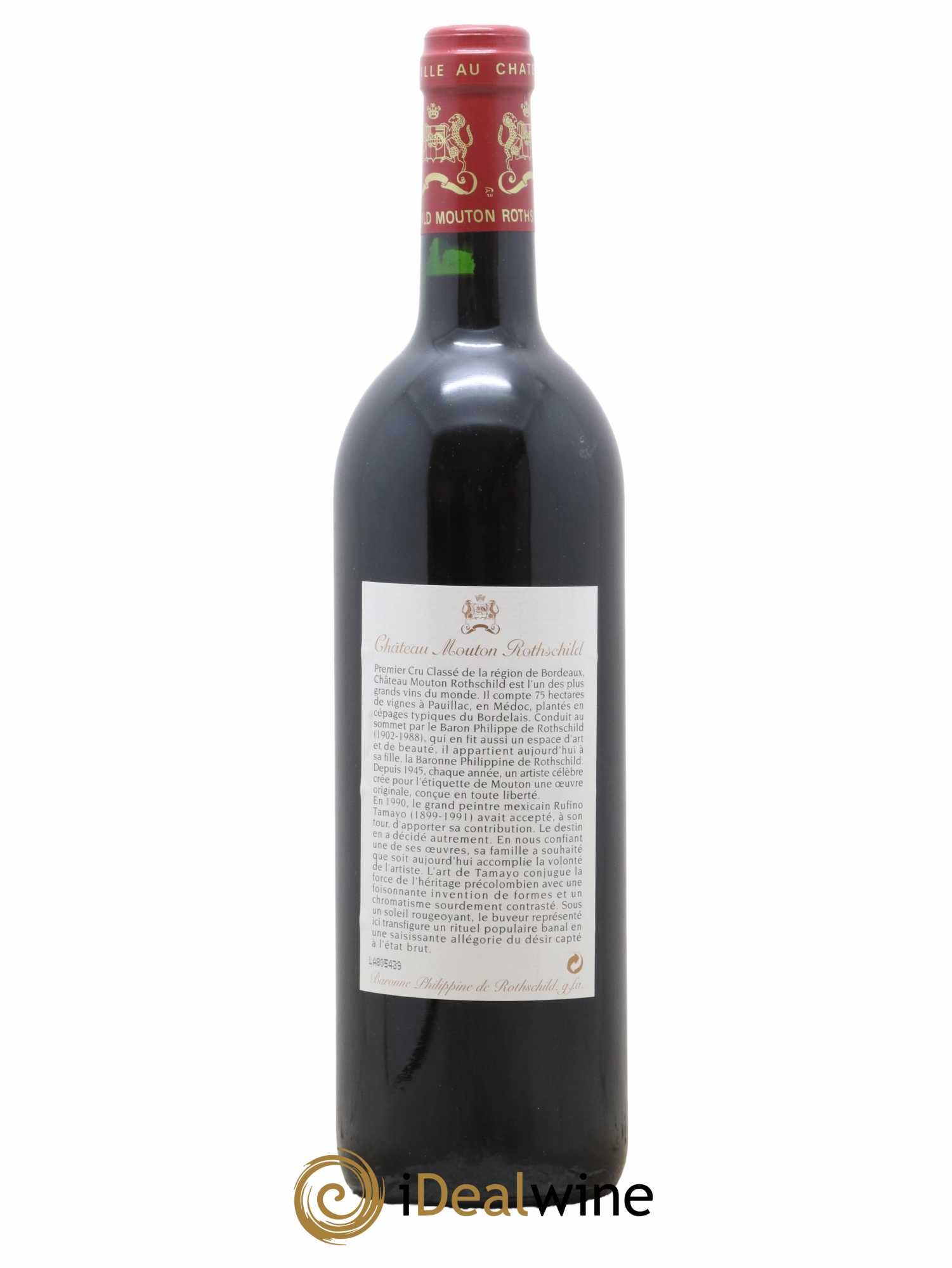 Château Mouton Rothschild 1er Grand Cru Classé 1998 - Lot de 1 bouteille - 1