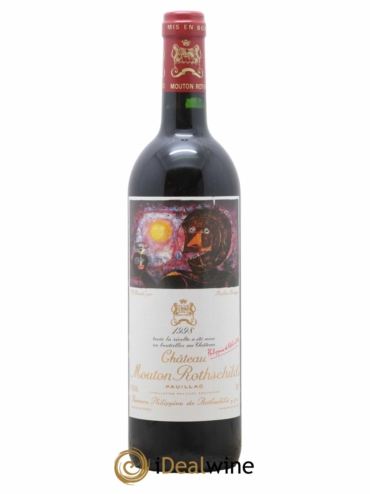 Château Mouton Rothschild 1er Grand Cru Classé 1998 - Lot de 1 bouteille - 0