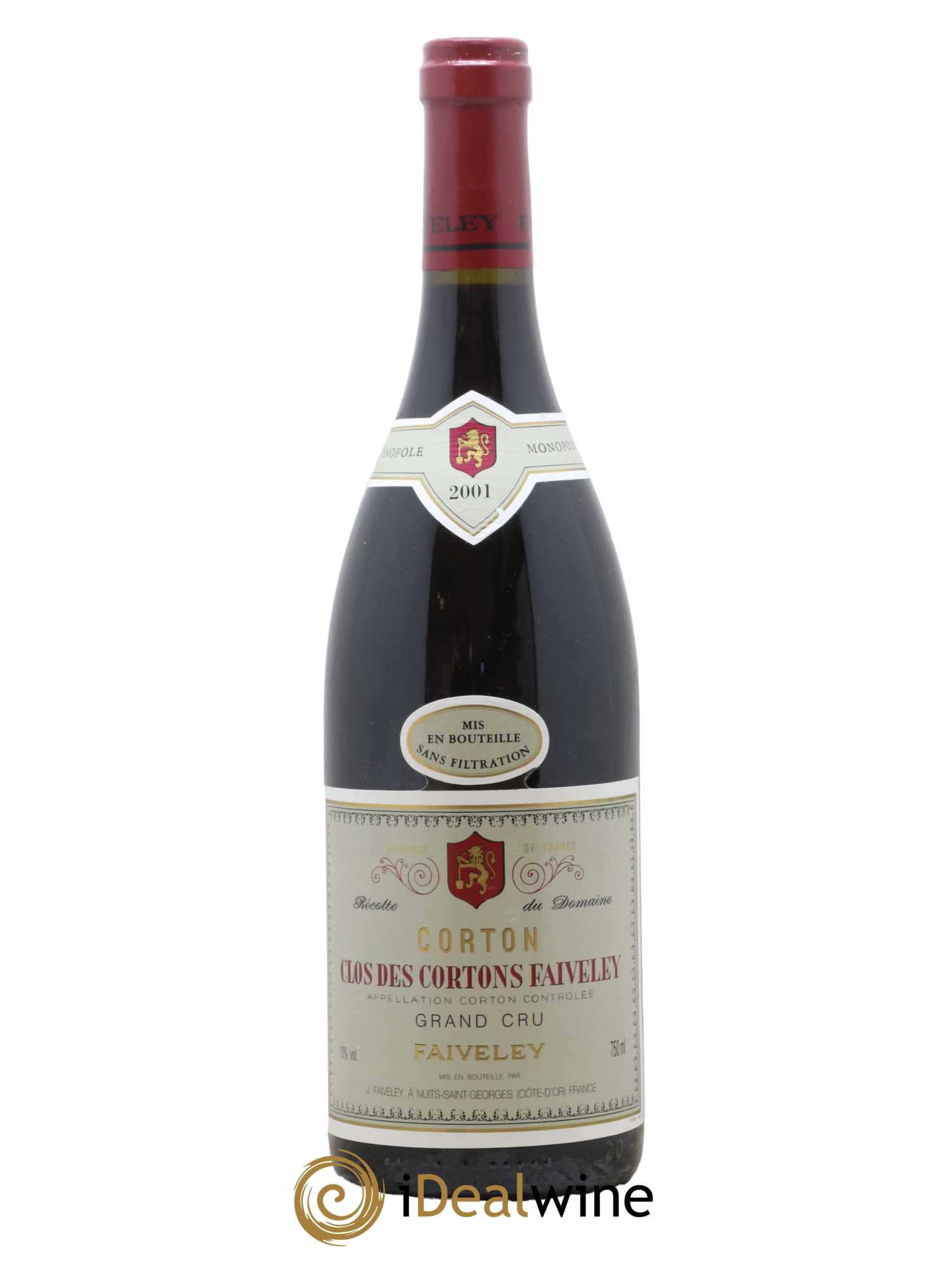 Corton Grand Cru Clos des Cortons Faiveley 2001 - Lot de 1 bouteille - 0