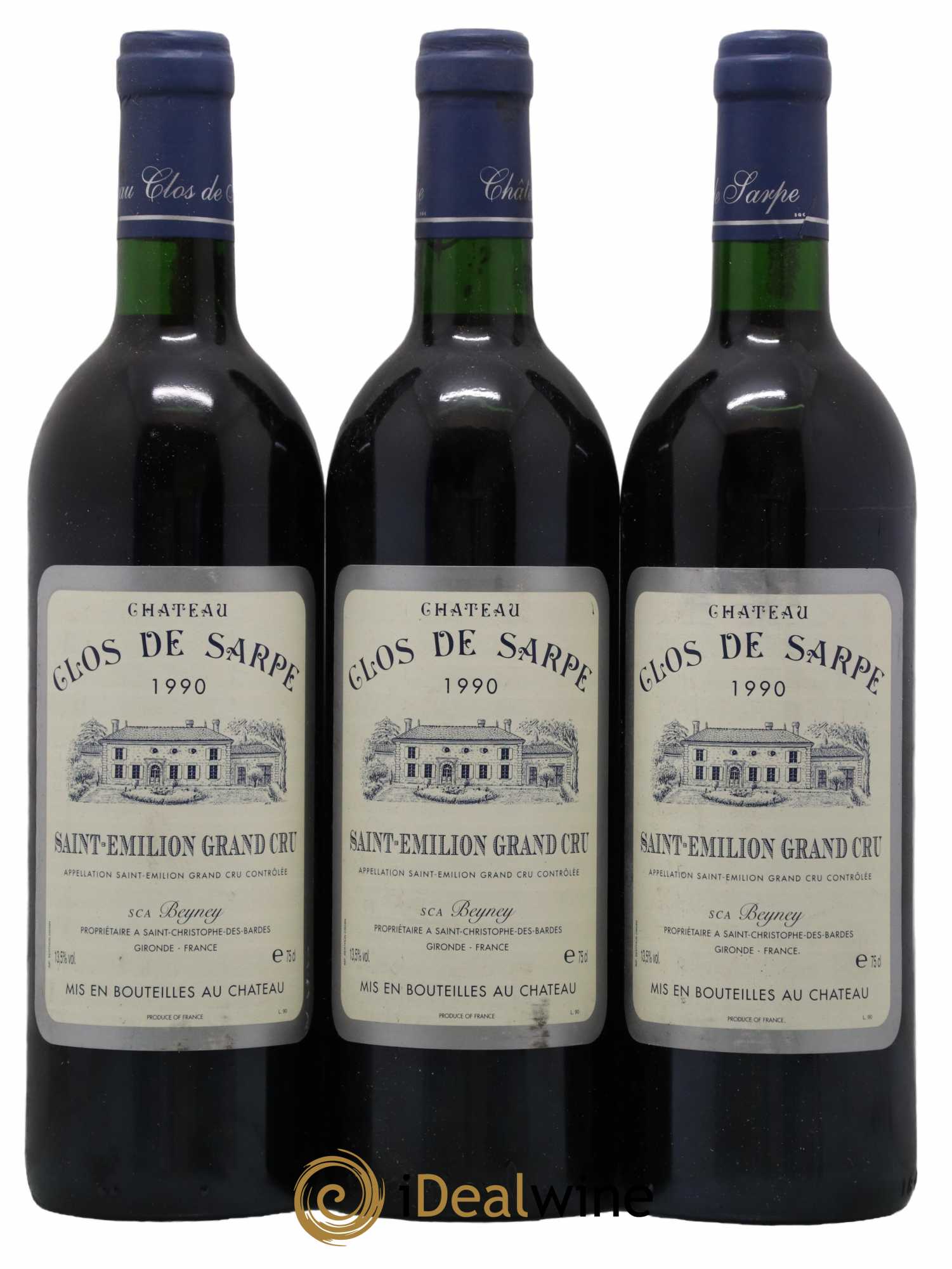 Clos de Sarpe Grand Cru Classé 1990 - Lot de 3 bouteilles - 0