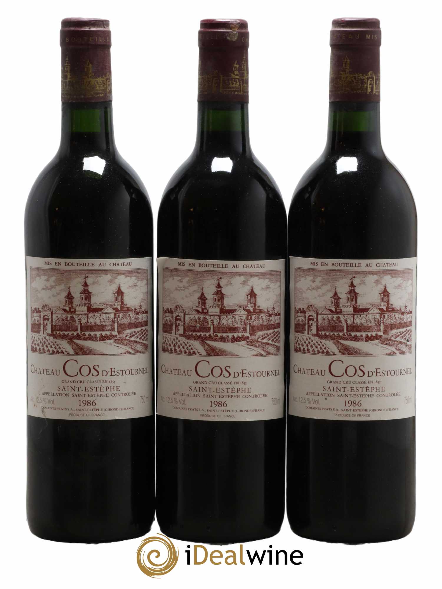 Cos d'Estournel 2ème Grand Cru Classé 1986 - Lot de 3 bouteilles - 0