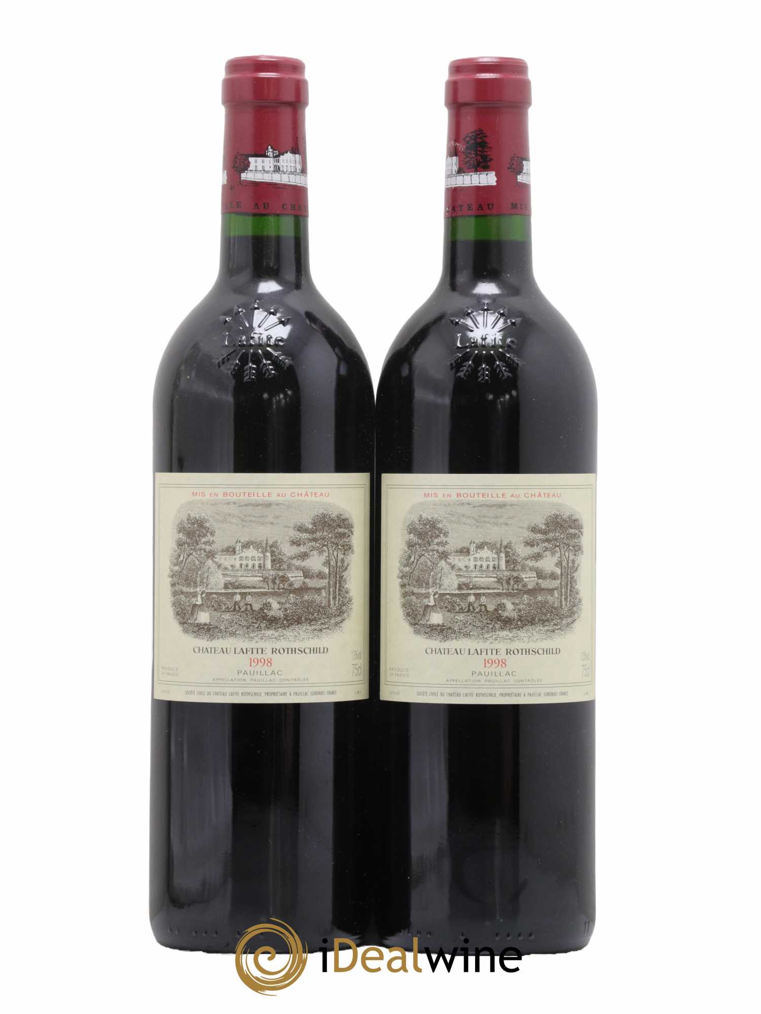 Château Lafite Rothschild 1er Grand Cru Classé 1998 - Lot de 2 bouteilles - 0