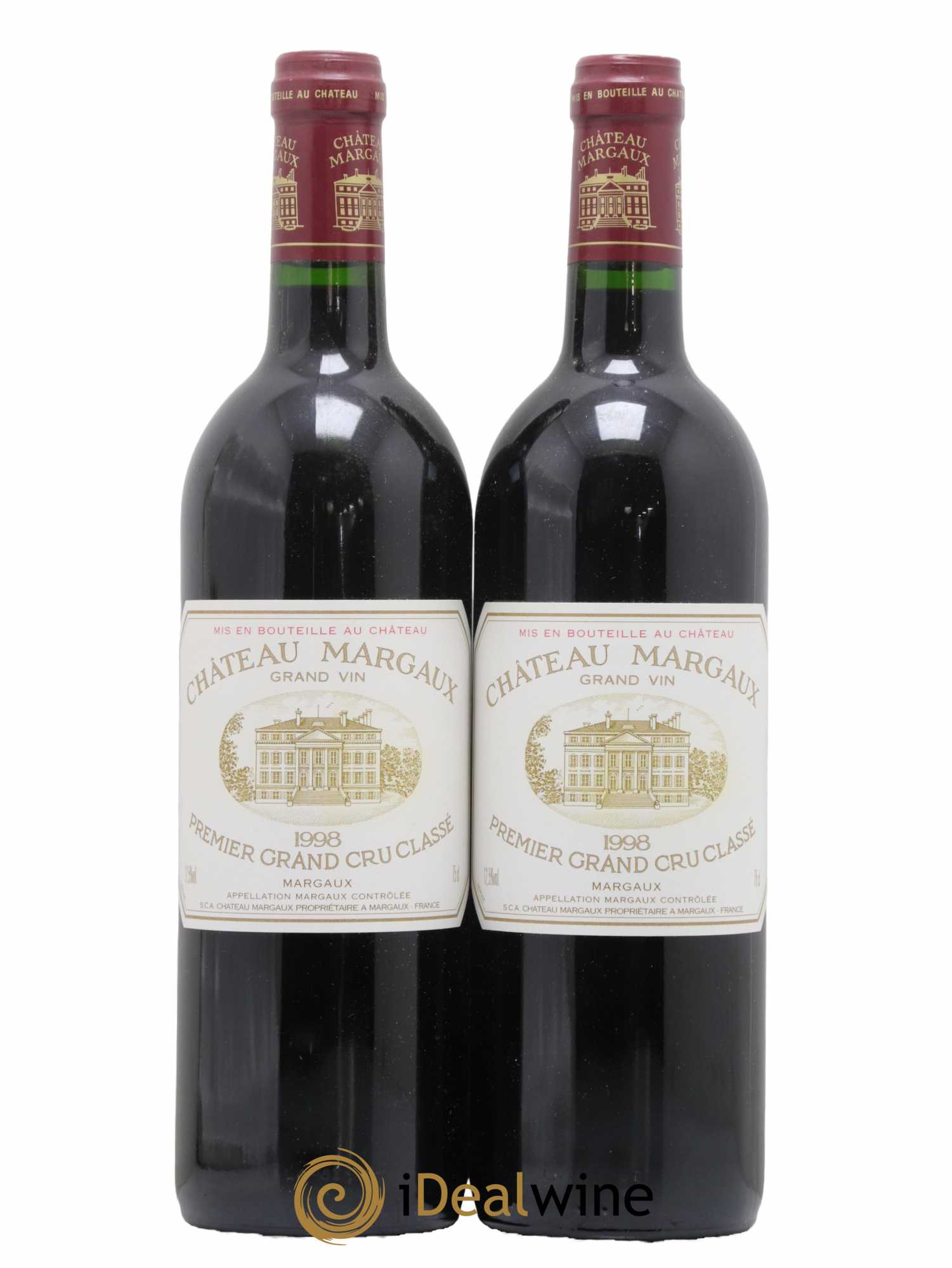 Château Margaux 1er Grand Cru Classé 1998 - Lot de 2 bouteilles - 0