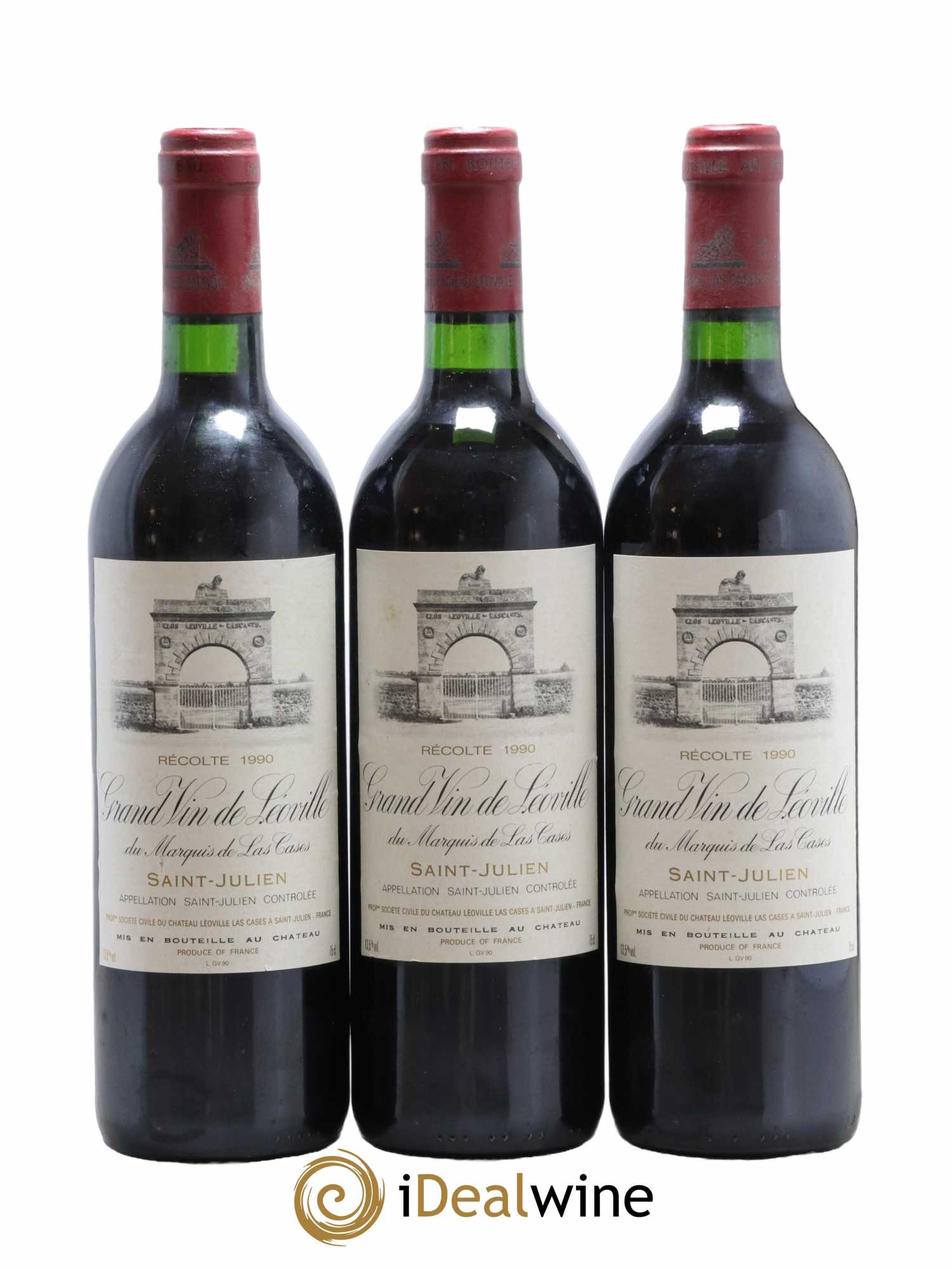 Château Léoville Las Cases 2ème Grand Cru Classé 1990 - Lot de 3 bouteilles - 0