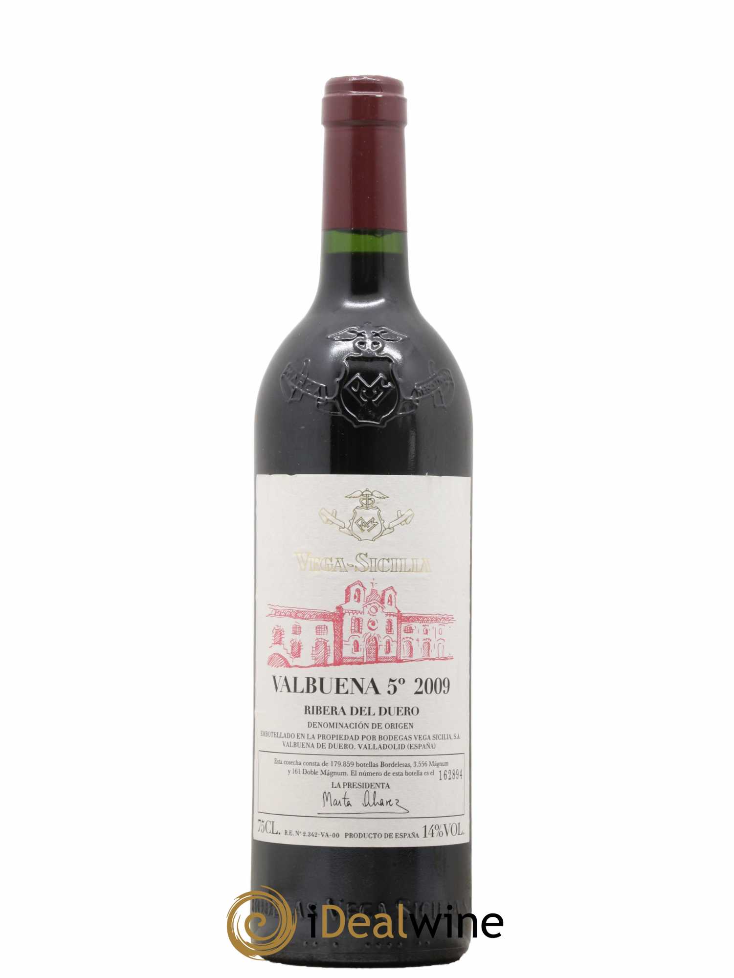 Ribera Del Duero DO Vega Sicilia Valbuena 5 ano Famille Alvarez 2009 - Lot de 1 bouteille - 0