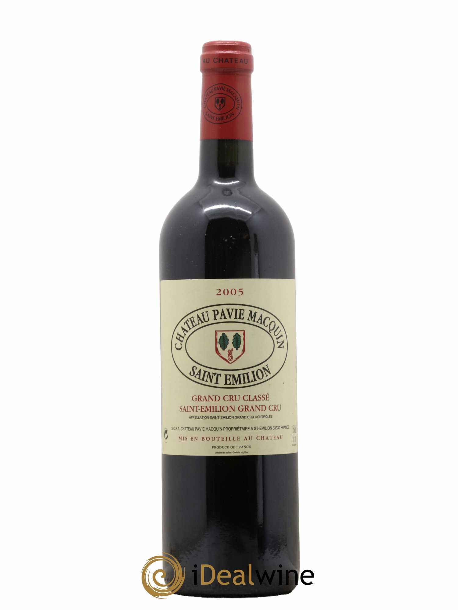 Château Pavie Macquin 1er Grand Cru Classé B 2005 - Lot de 1 bouteille - 0