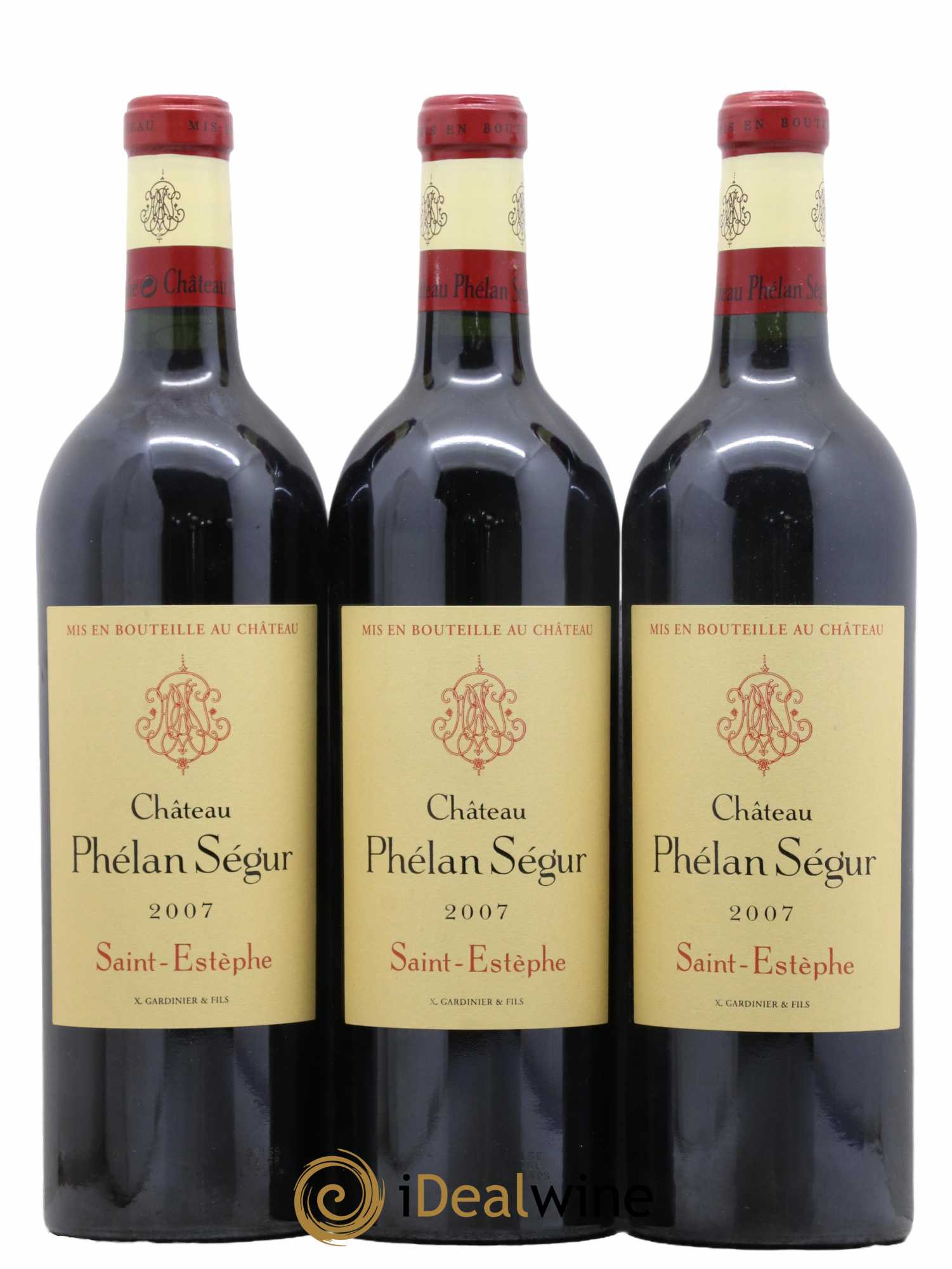 Château Phélan Ségur 2007 - Lot de 3 bouteilles - 0