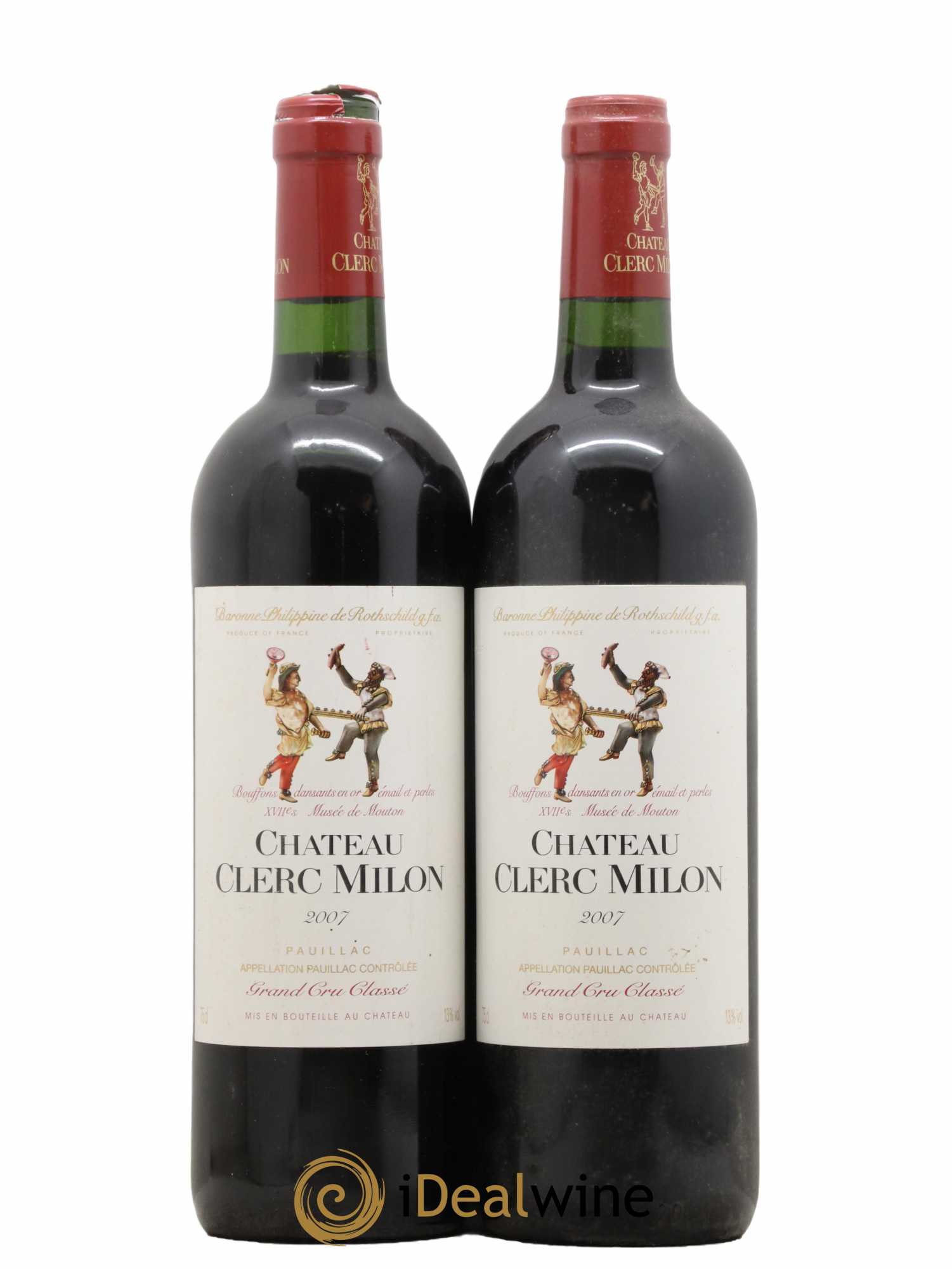 Château Clerc Milon 5ème Grand Cru Classé 2007 - Lot de 2 bouteilles - 0
