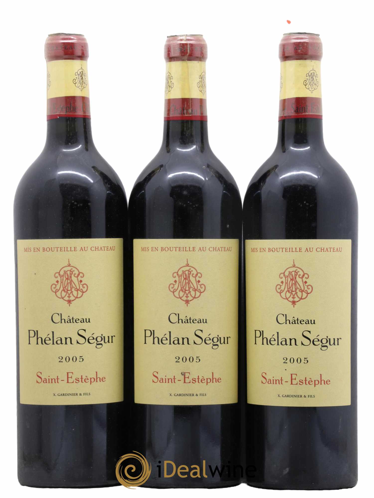 Château Phélan Ségur 2005 - Lot de 3 bouteilles - 0