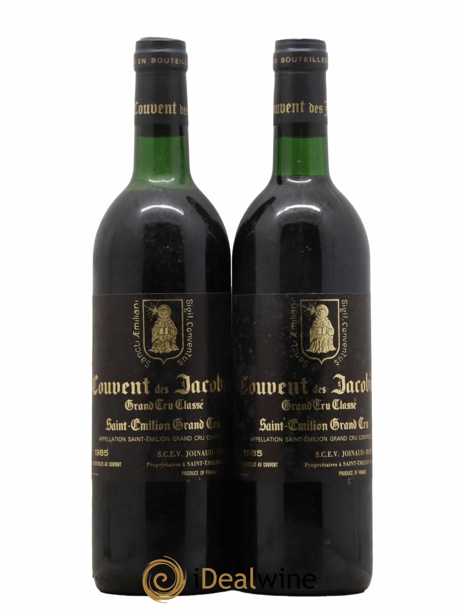 Château Couvent des Jacobins Grand Cru Classé 1985 - Lot de 2 bouteilles - 0