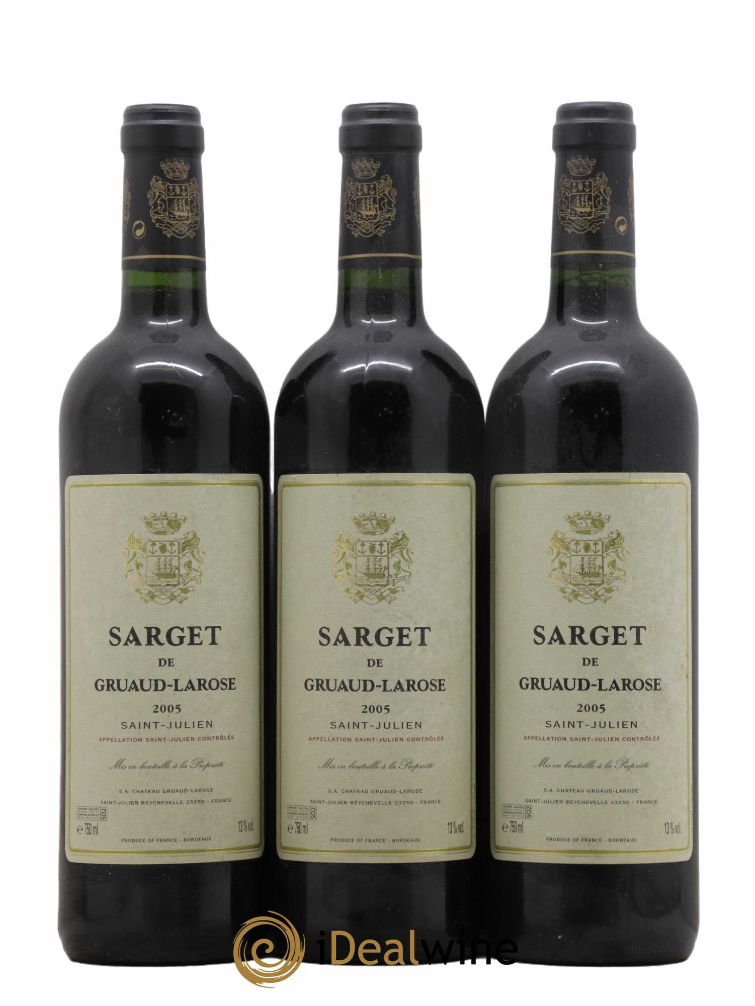 Sarget de Gruaud Larose Second Vin 2005 - Lot de 3 bouteilles - 0