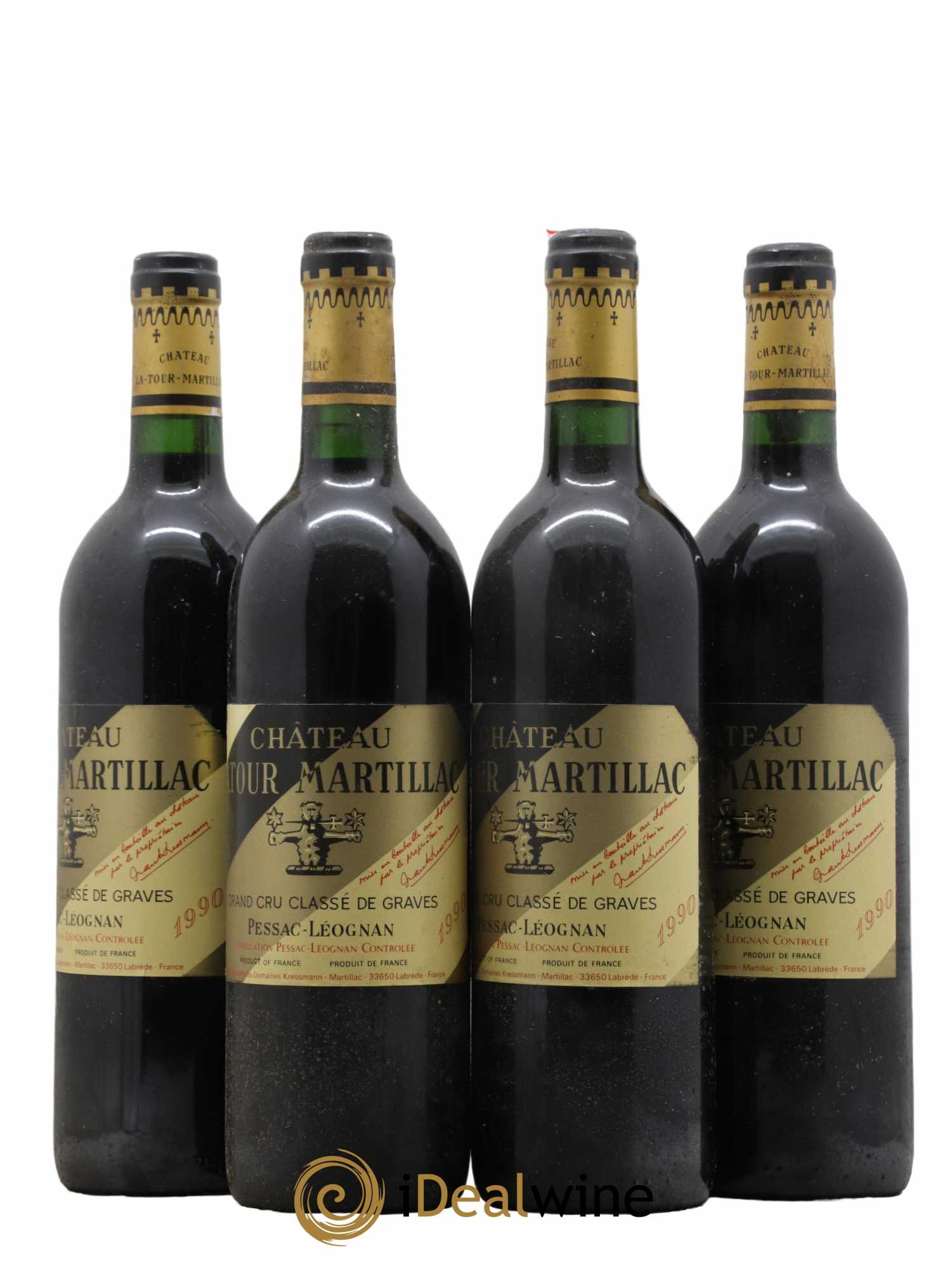 Château Latour-Martillac Cru Classé de Graves 1990 - Lot de 4 bouteilles - 0