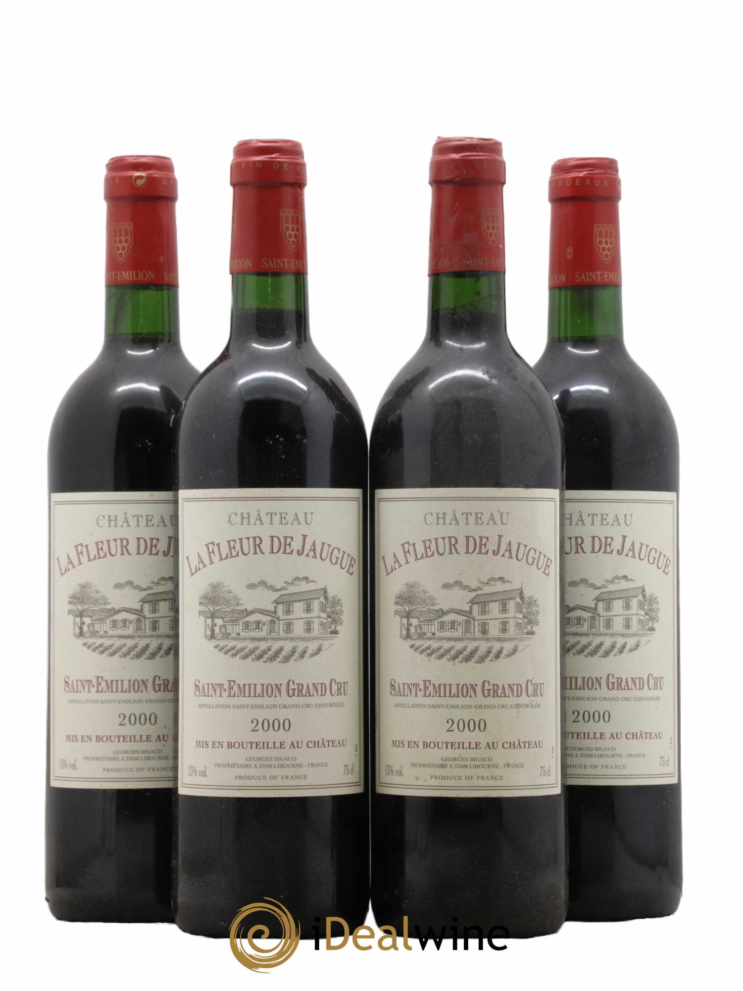 Saint-Émilion Grand Cru Fleur de Jaugue 2000 - Lot de 4 bouteilles - 0