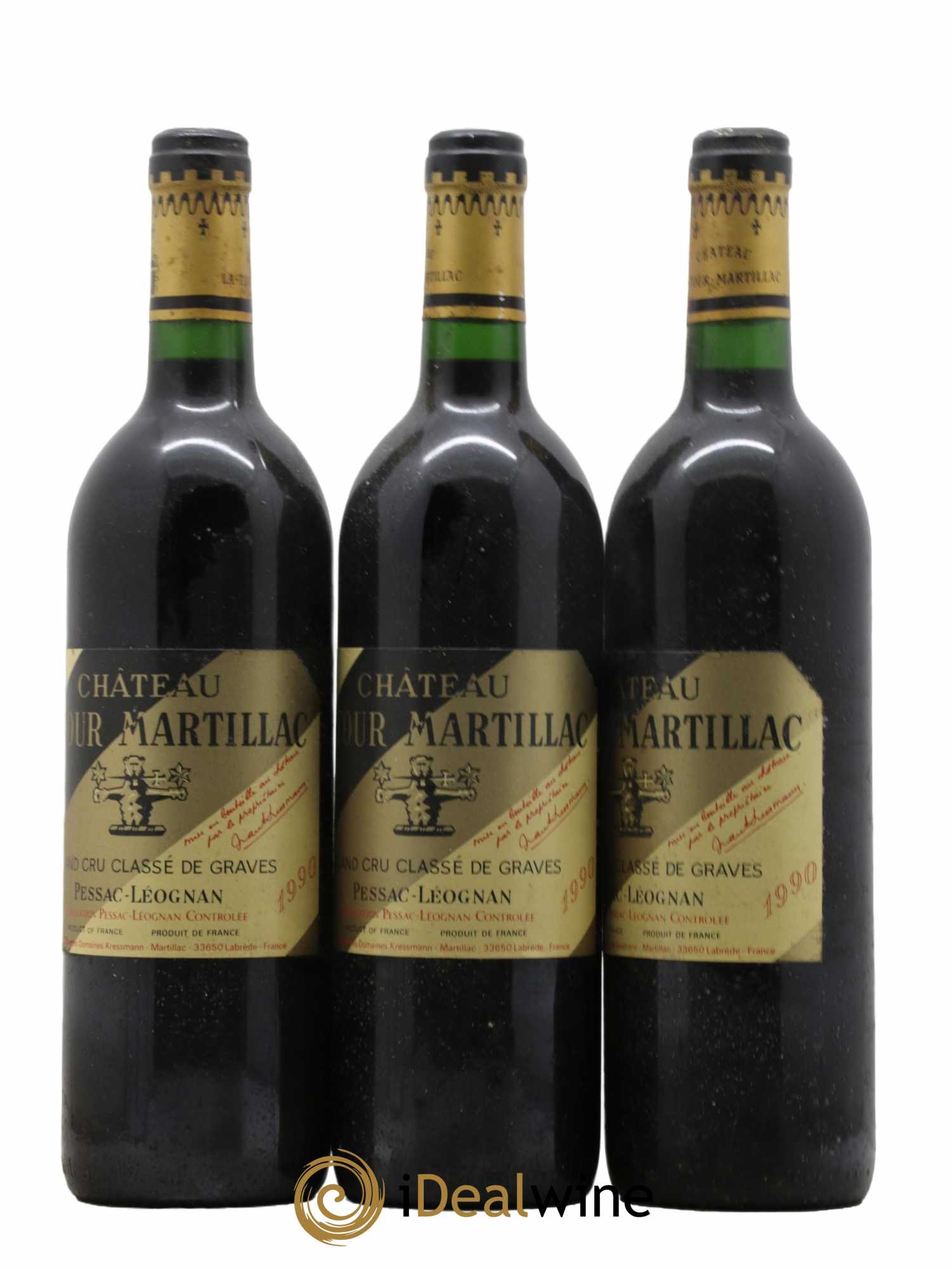 Château Latour-Martillac Cru Classé de Graves 1990 - Lot de 3 bouteilles - 0