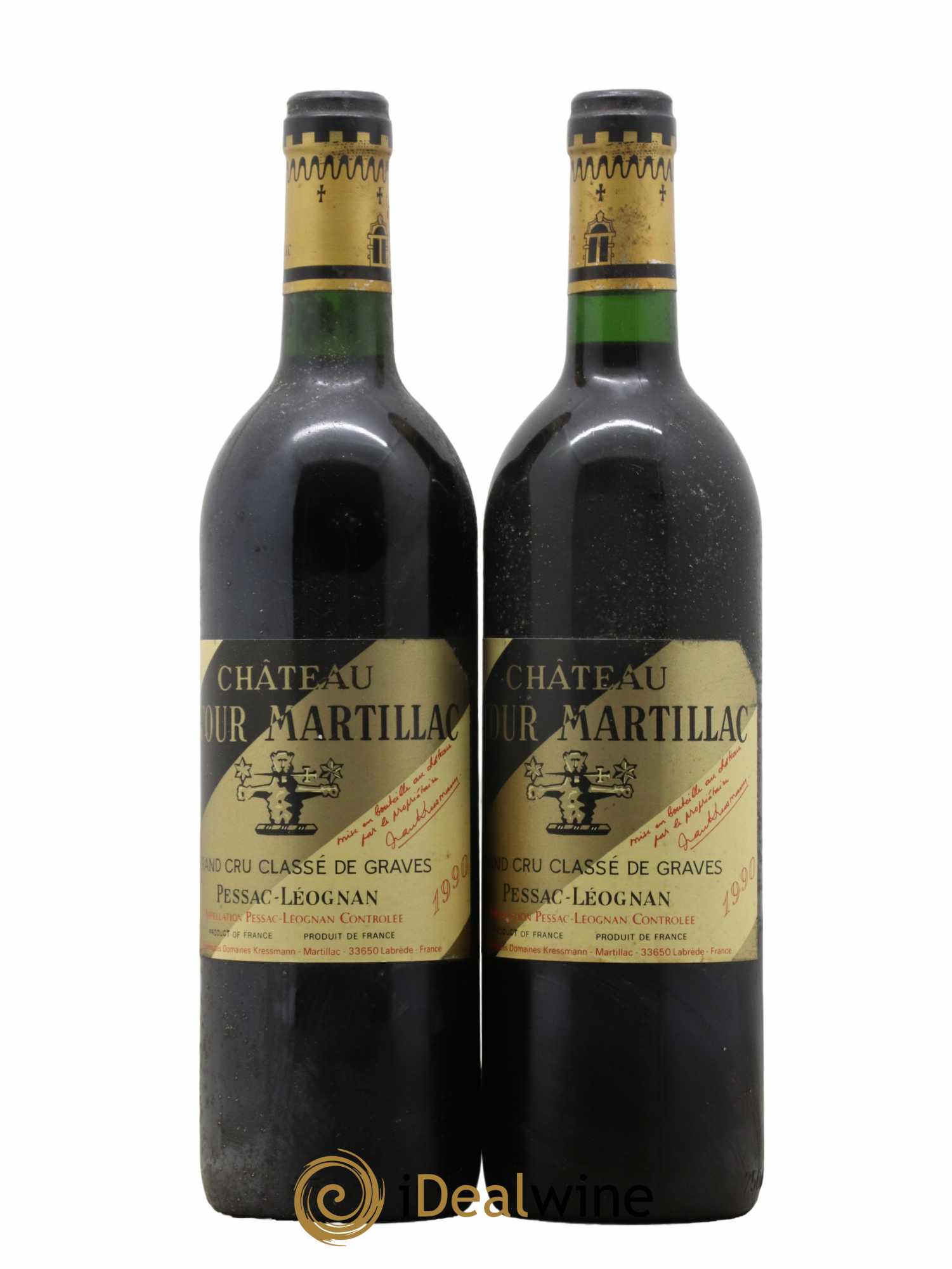 Château Latour-Martillac Cru Classé de Graves 1990 - Lot de 2 bouteilles - 0