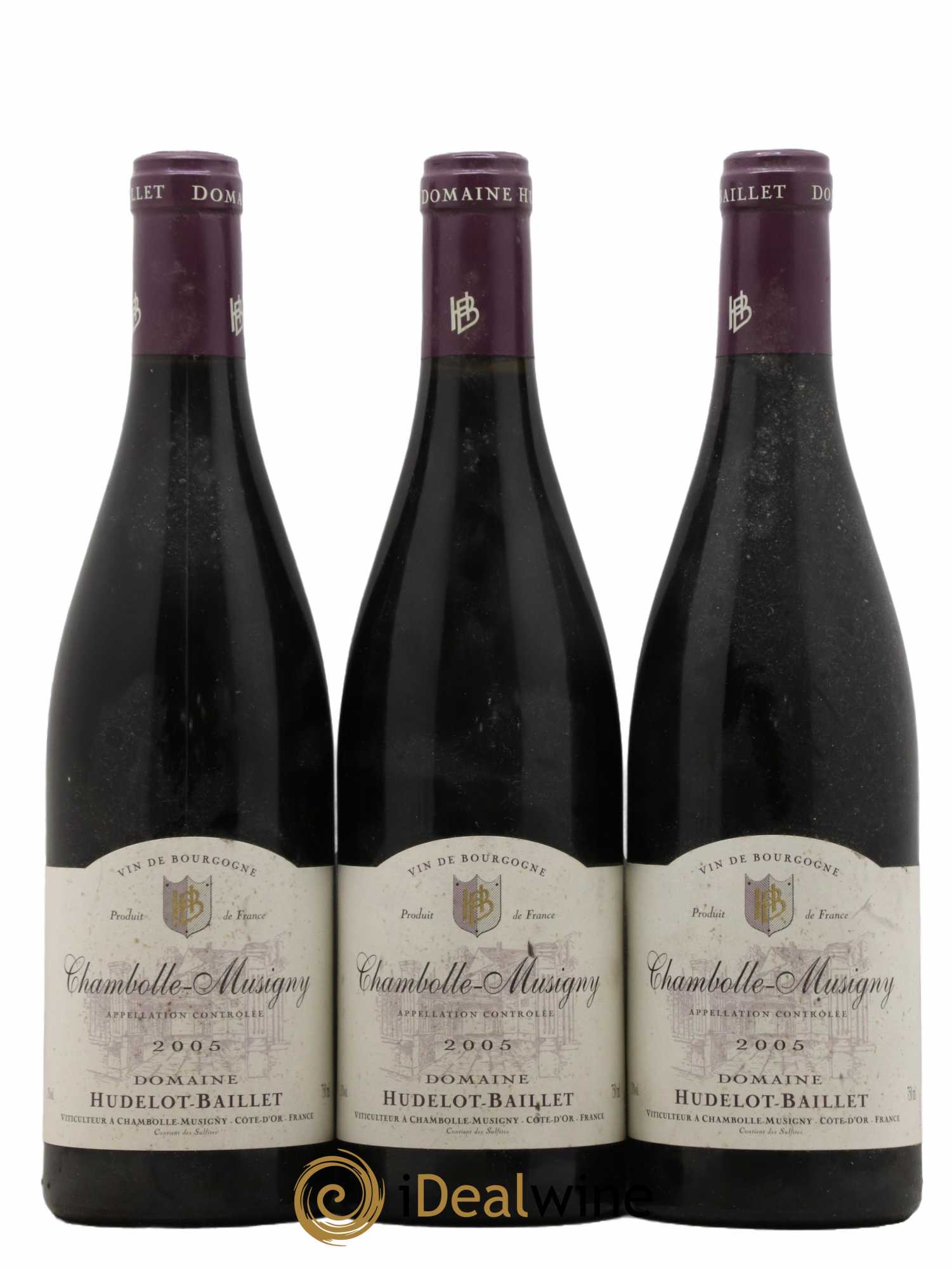 Chambolle-Musigny Domaine Hudelot Baillet 2005 - Lot de 3 bouteilles - 0