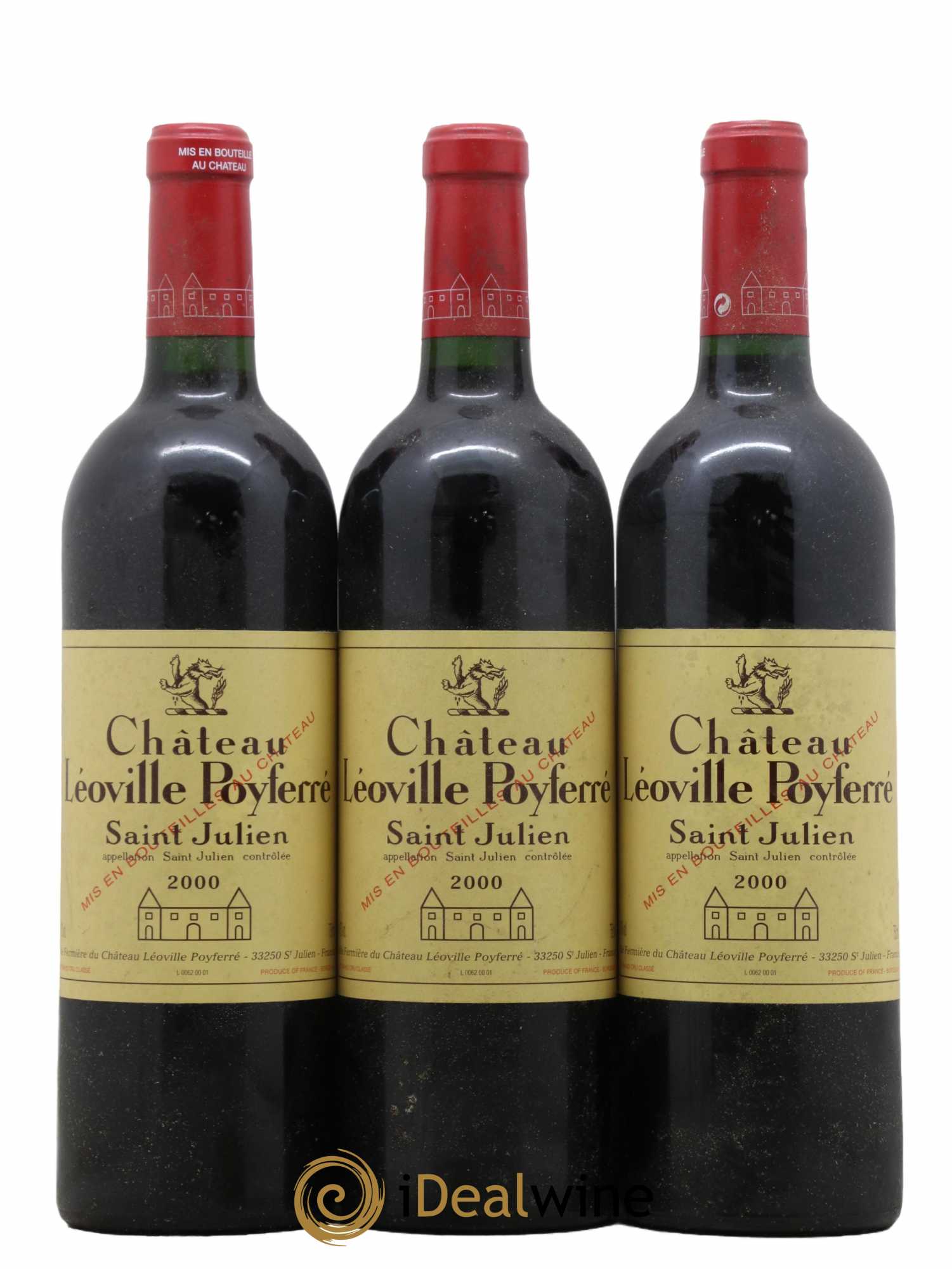 Château Léoville Poyferré 2ème Grand Cru Classé 2000 - Lot de 3 bouteilles - 0