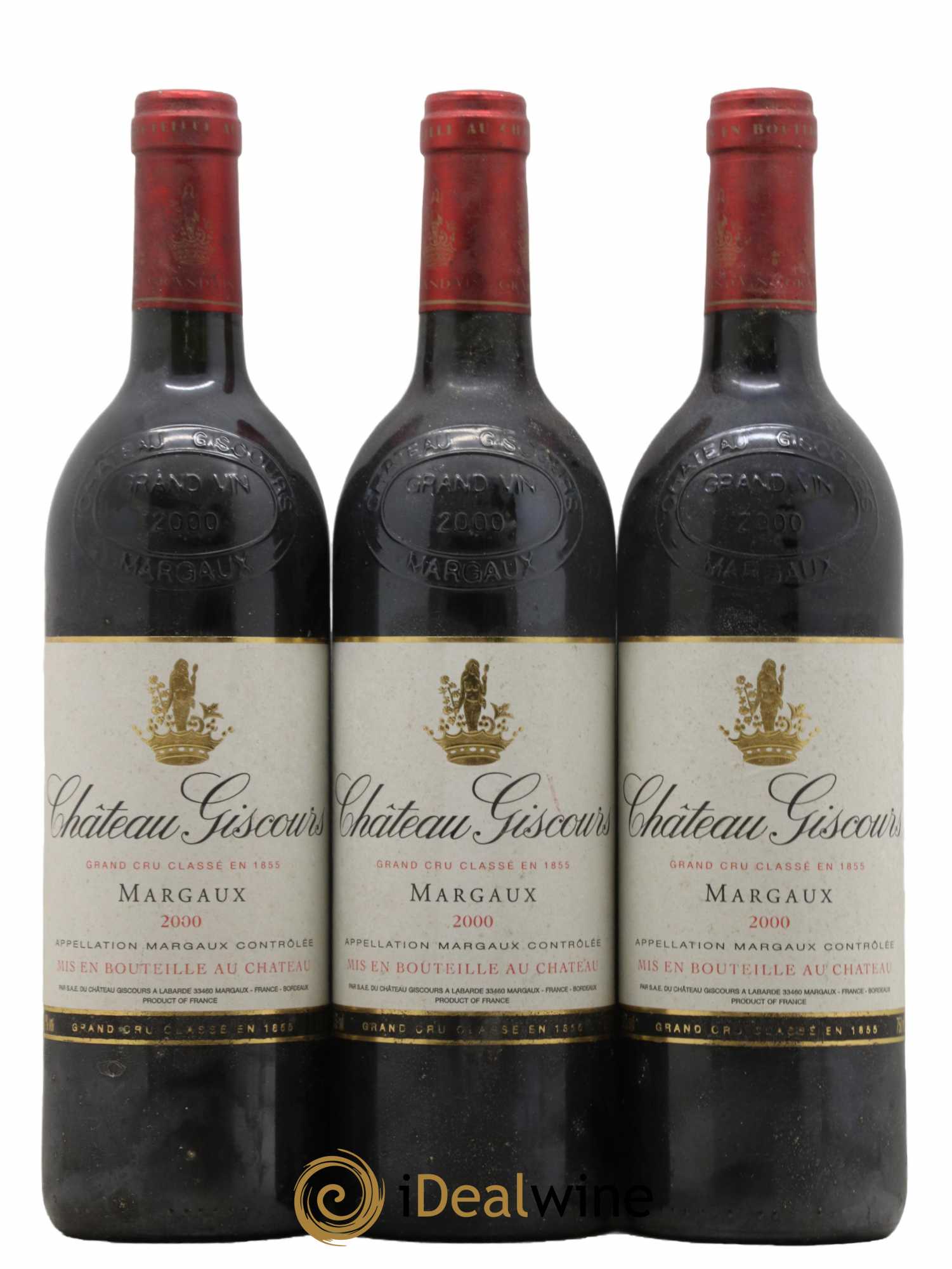 Château Giscours 3ème Grand Cru Classé 2000 - Lot de 3 bouteilles - 0