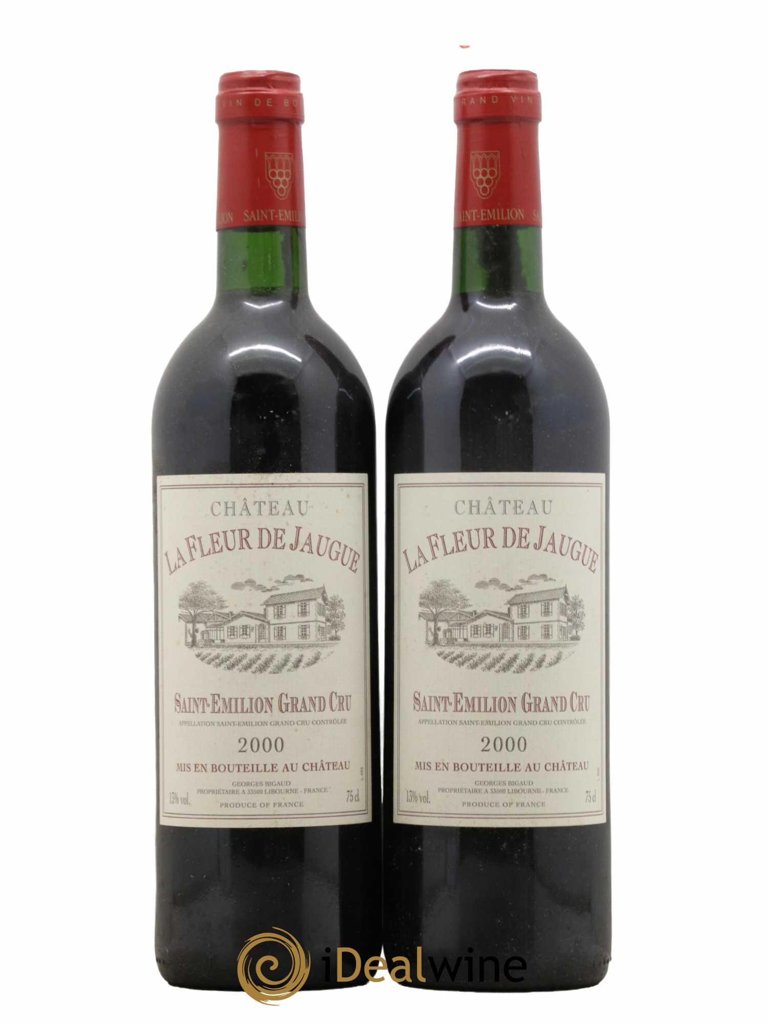 Saint-Émilion Grand Cru Fleur de Jaugue 2000 - Lot de 2 bouteilles - 0