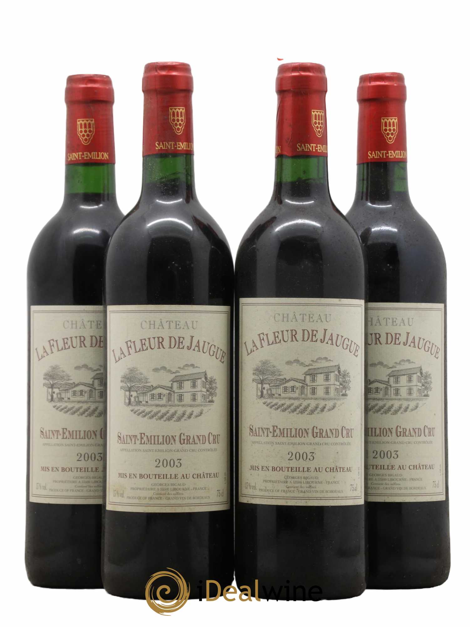 Saint-Émilion Grand Cru Fleur de Jaugue 2003 - Lot de 4 bouteilles - 0